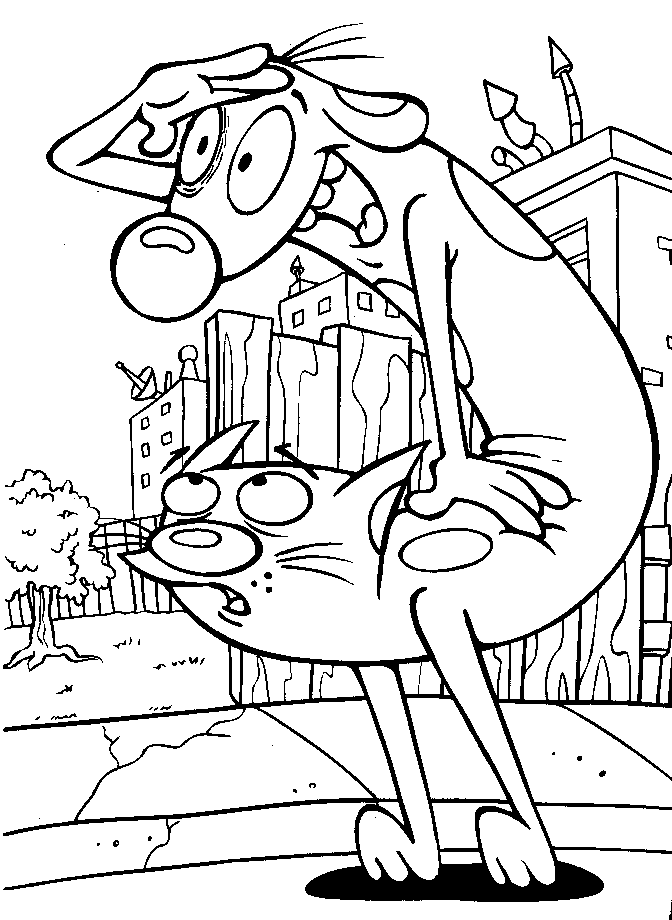 Catdog coloring pages