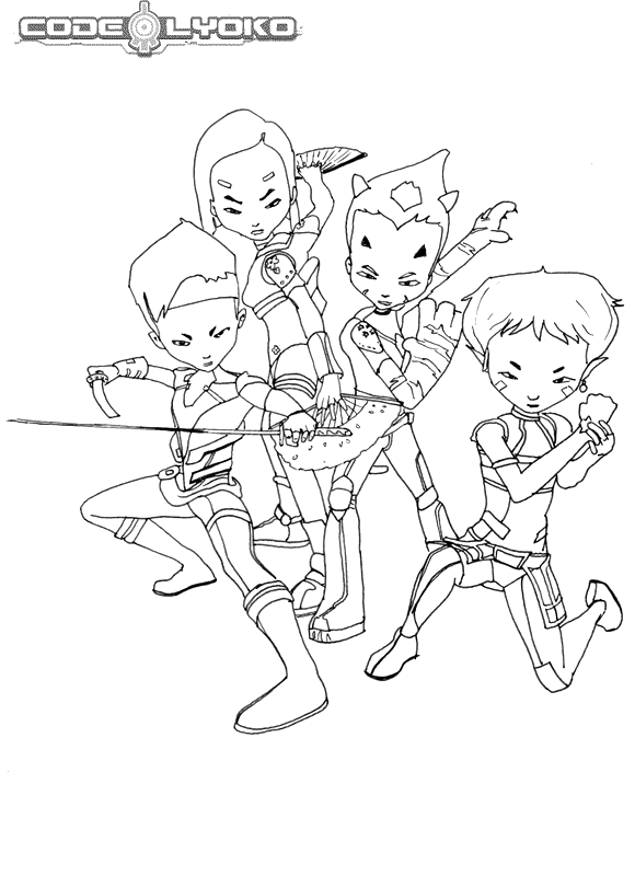 Code lyoko coloring pages