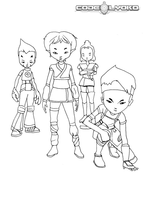 Code lyoko coloring pages