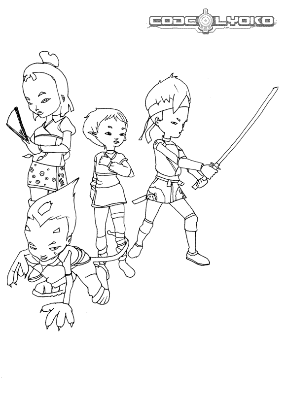 Code lyoko coloring pages