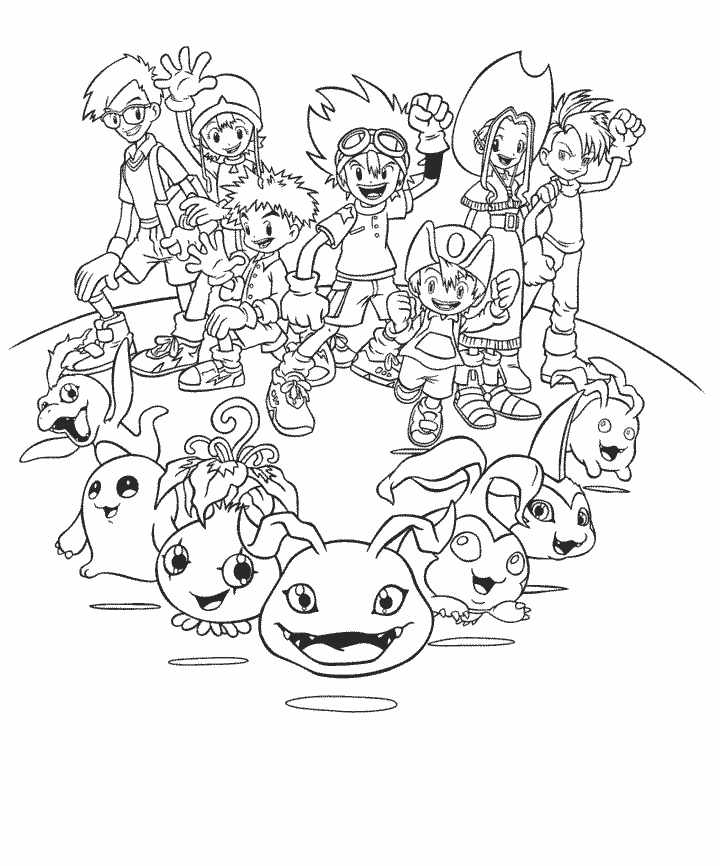 Digimon coloring pages