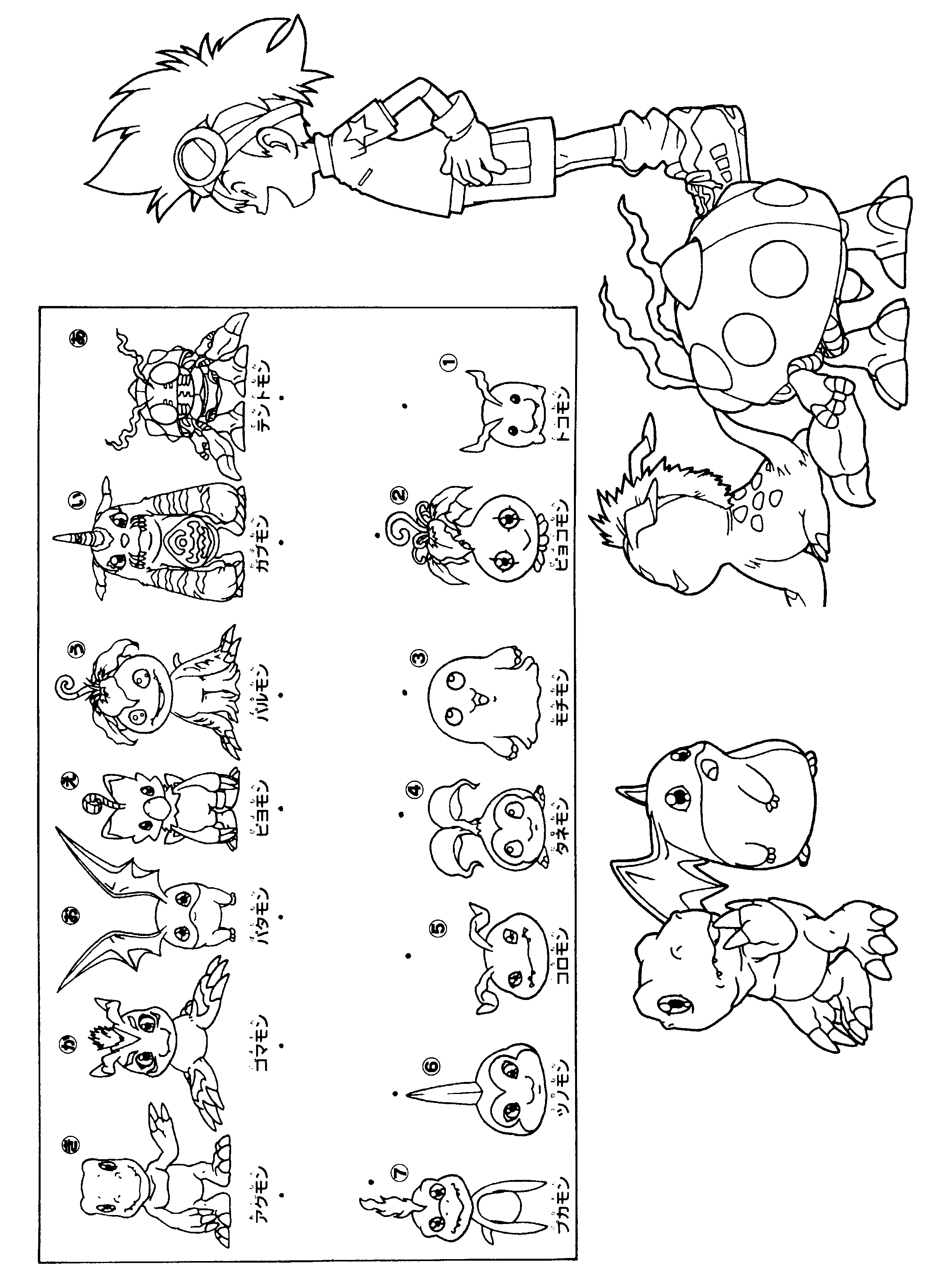 Digimon coloring pages