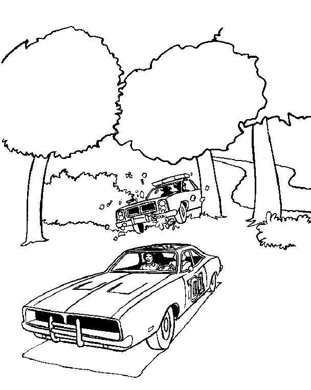 Dukes of hazzard coloring pages