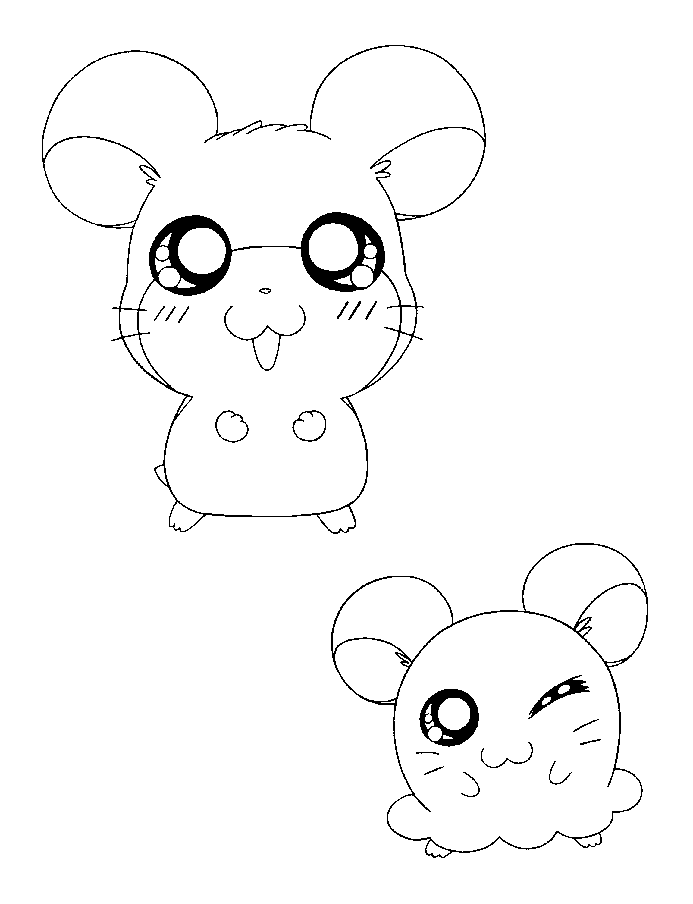 Hamtaro coloring pages