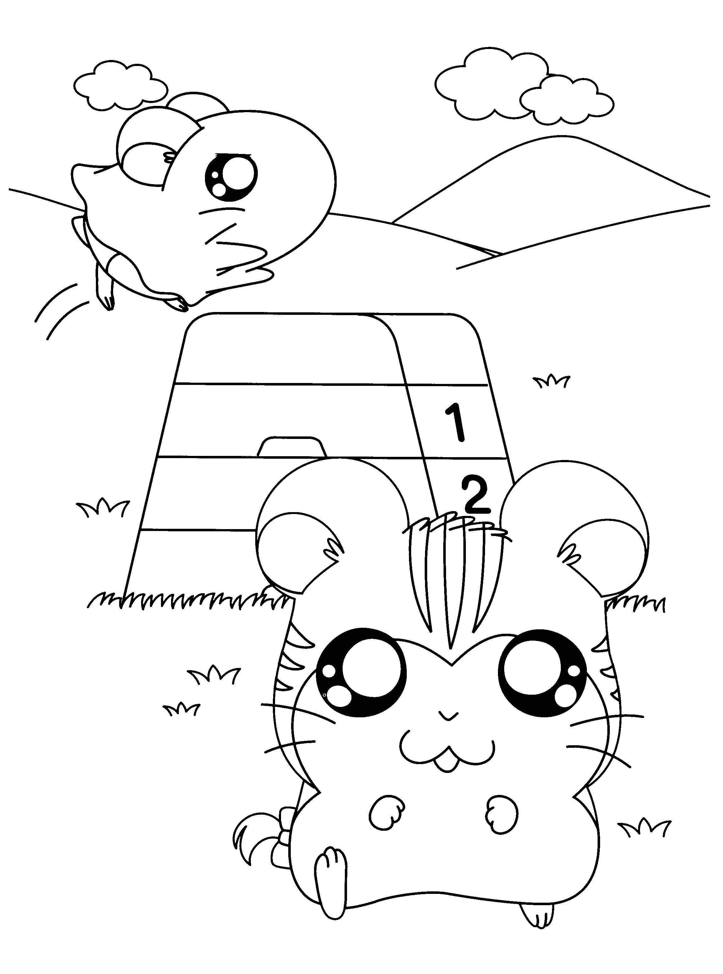 Hamtaro coloring pages