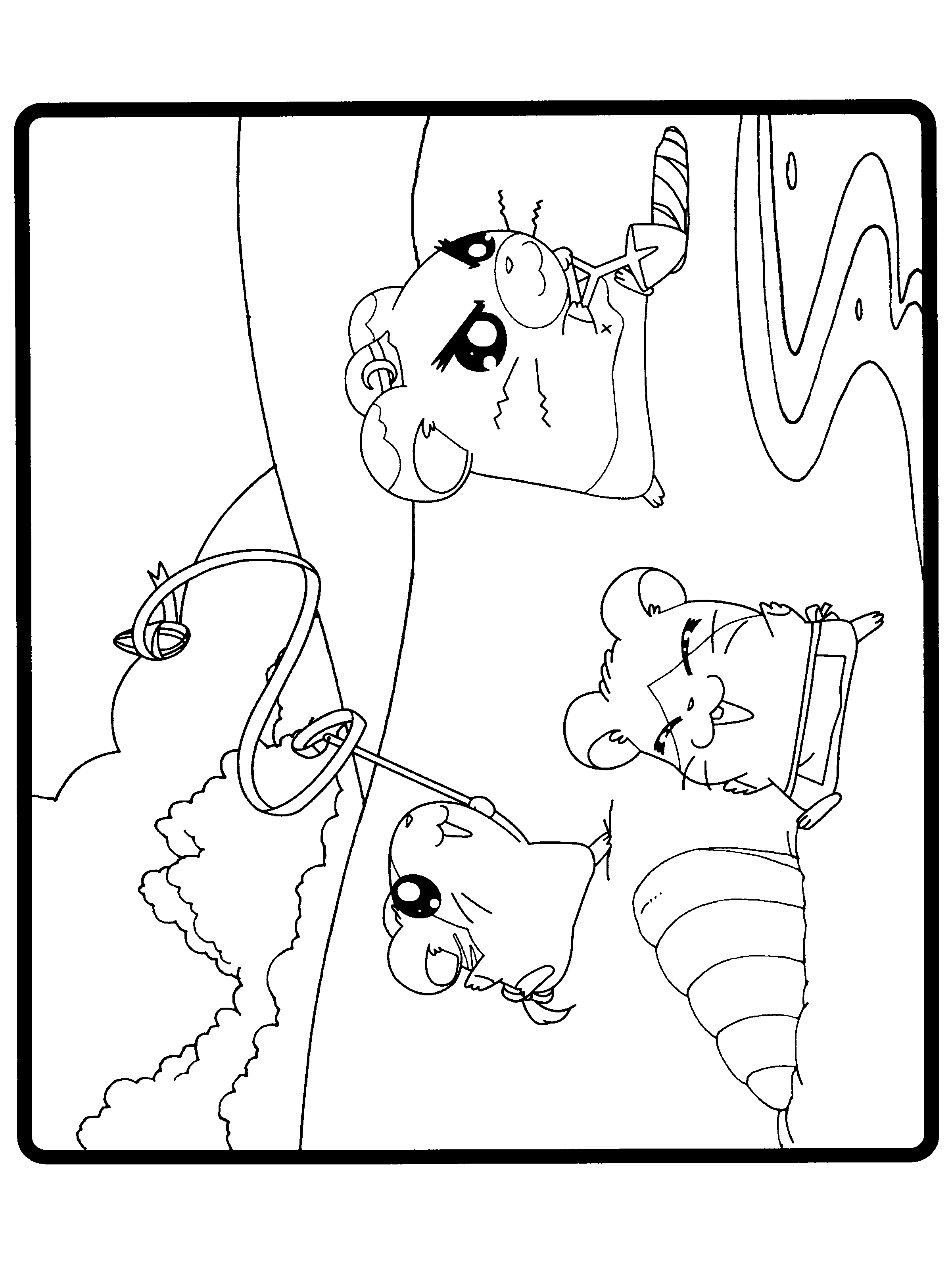 Hamtaro coloring pages