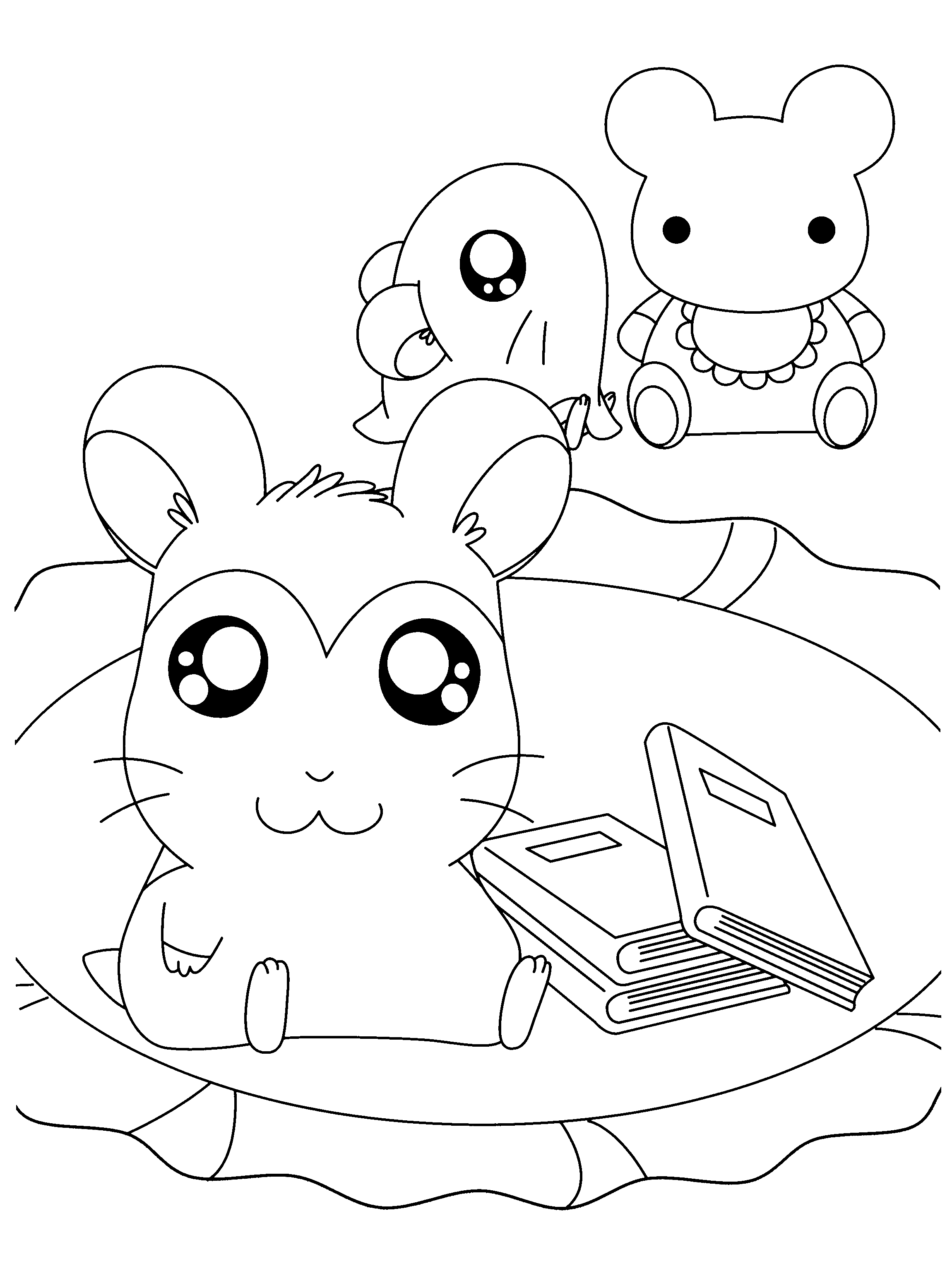 Hamtaro coloring pages