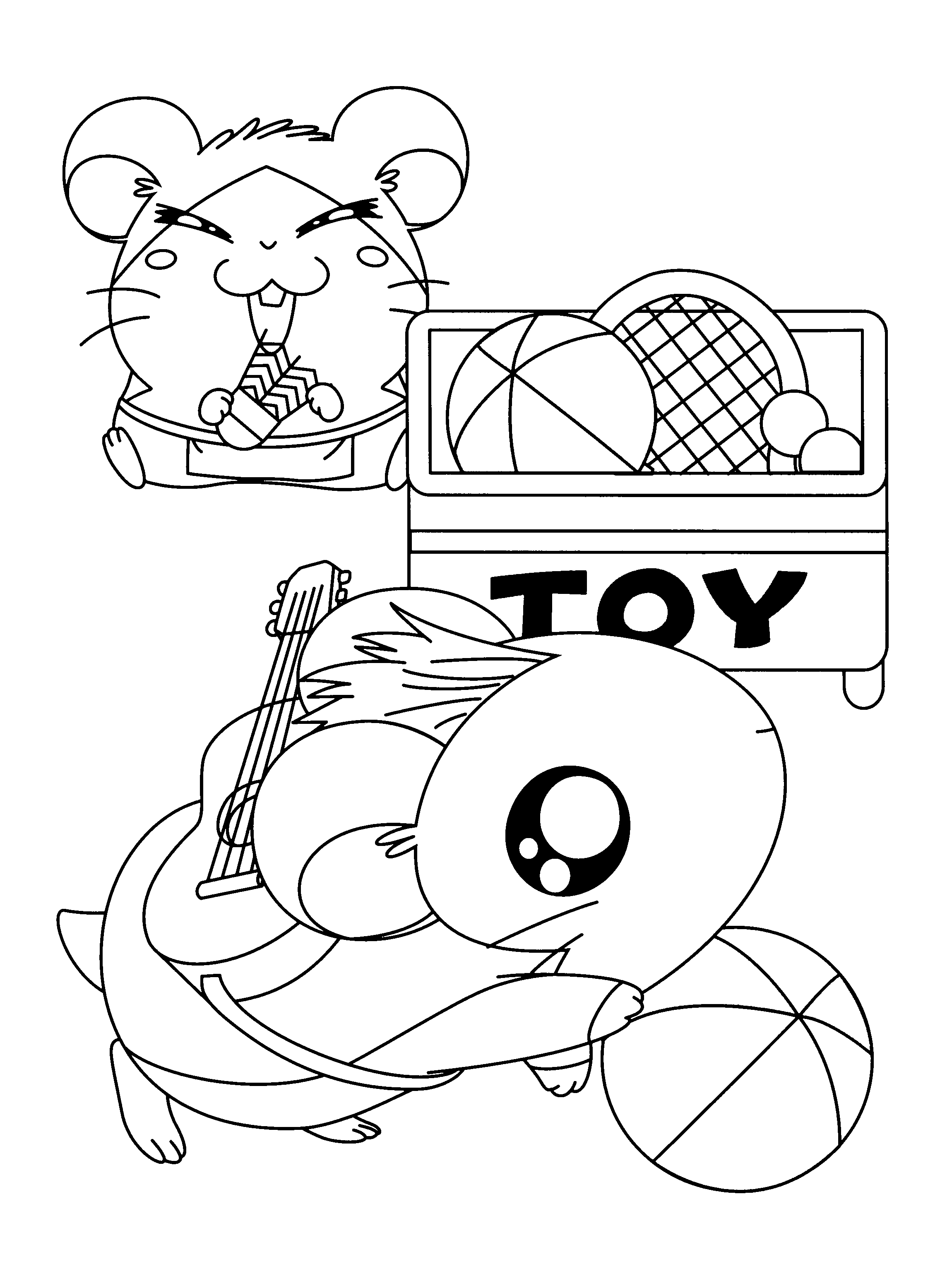 Hamtaro coloring pages