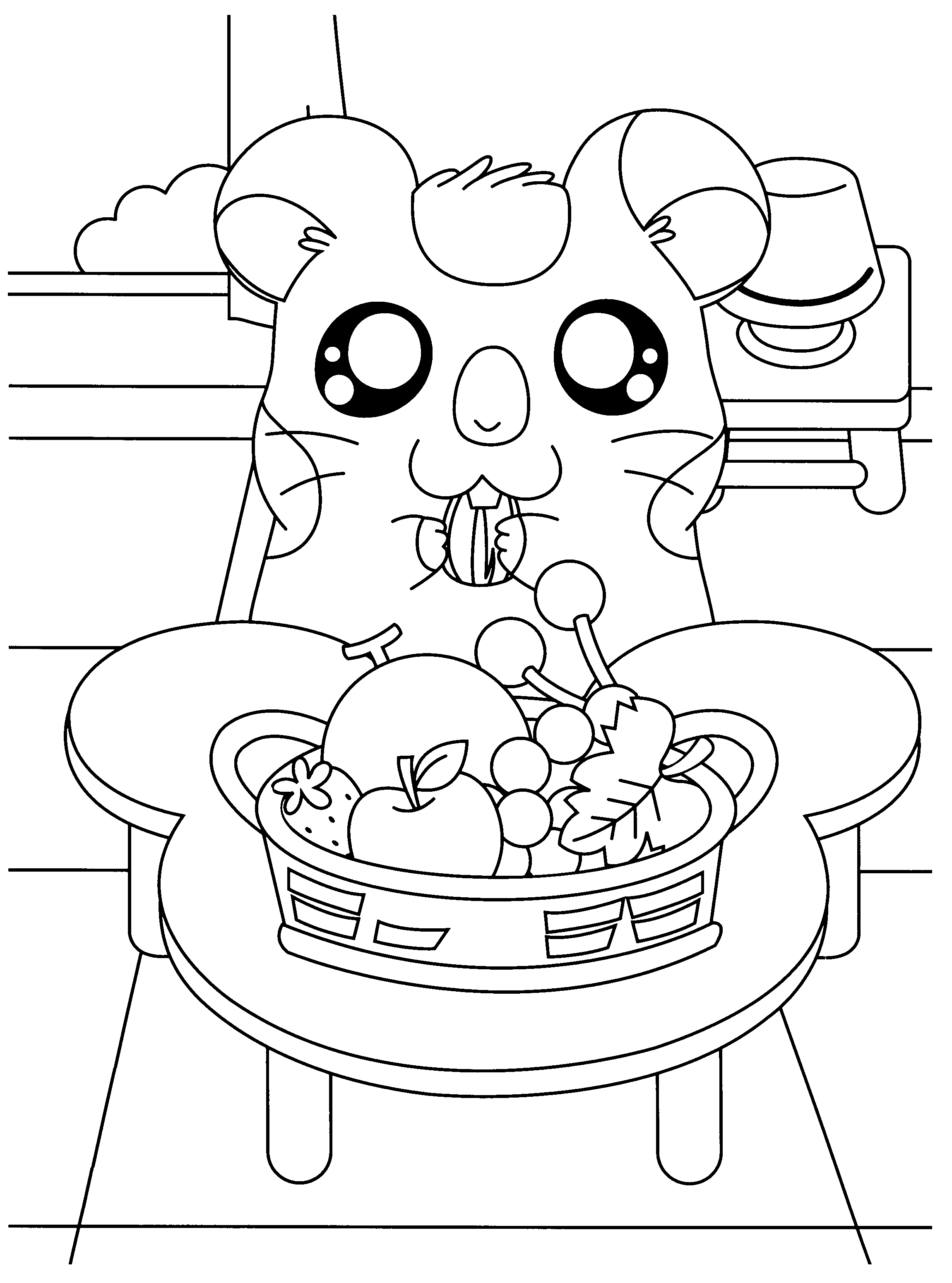 Hamtaro coloring pages