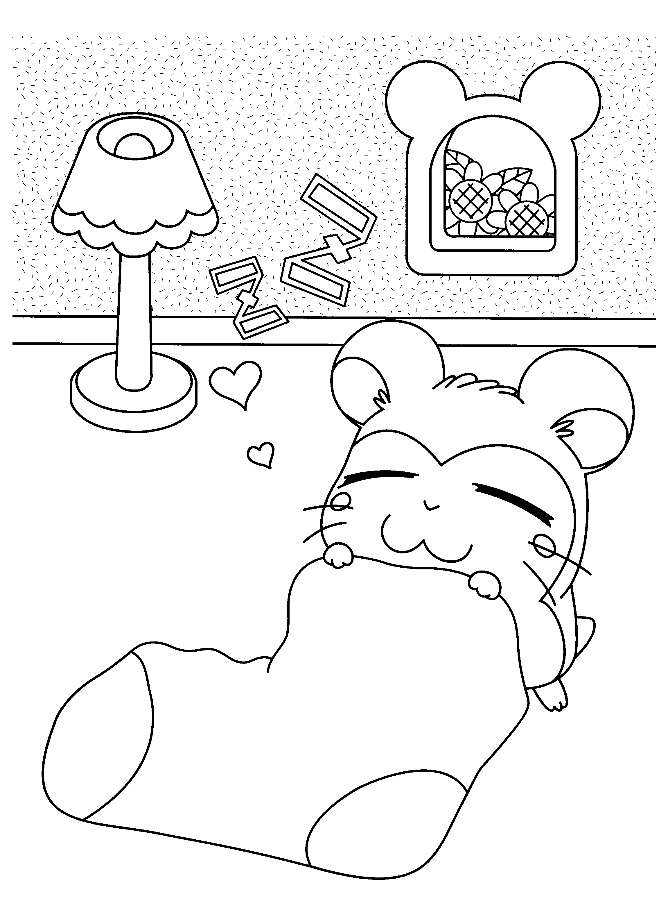 Hamtaro coloring pages