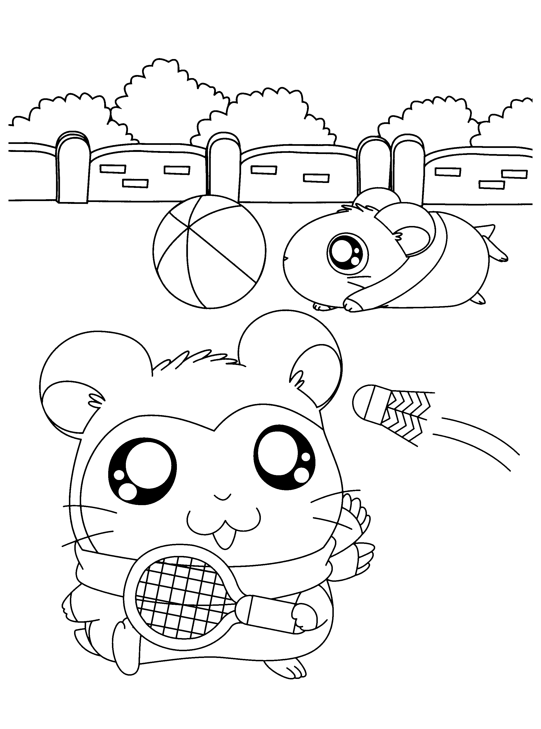 Hamtaro coloring pages