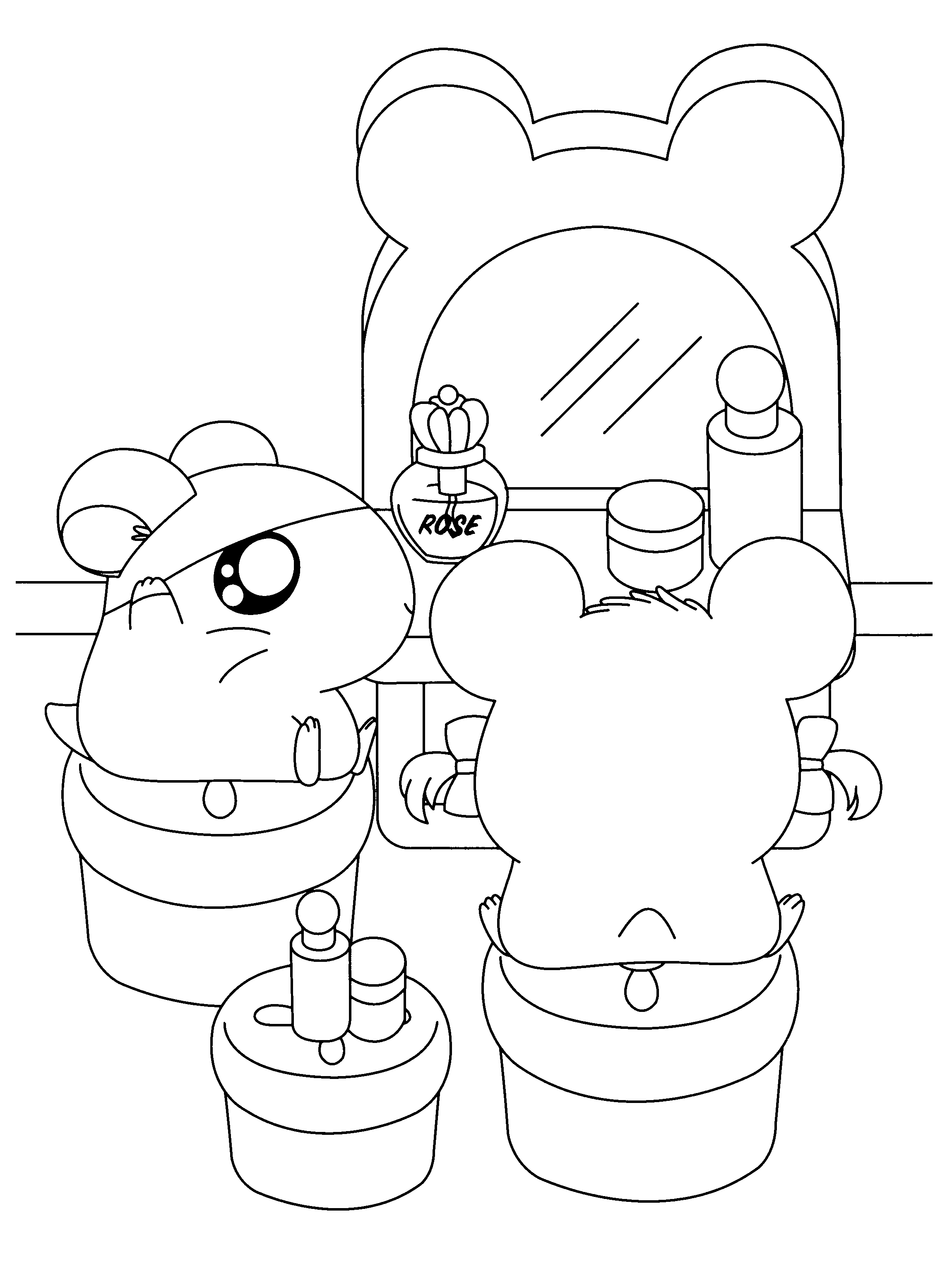 Hamtaro coloring pages