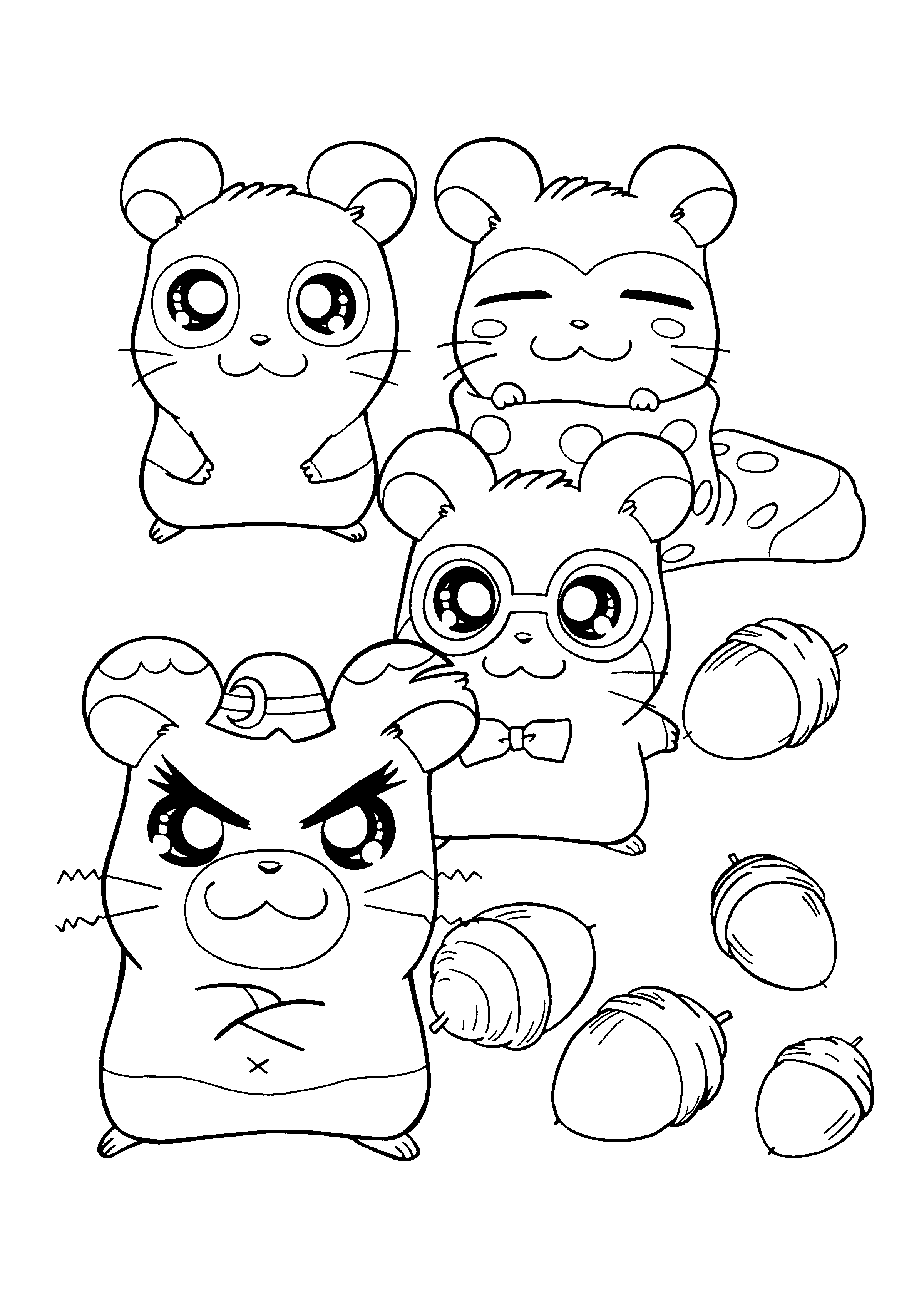 Hamtaro coloring pages