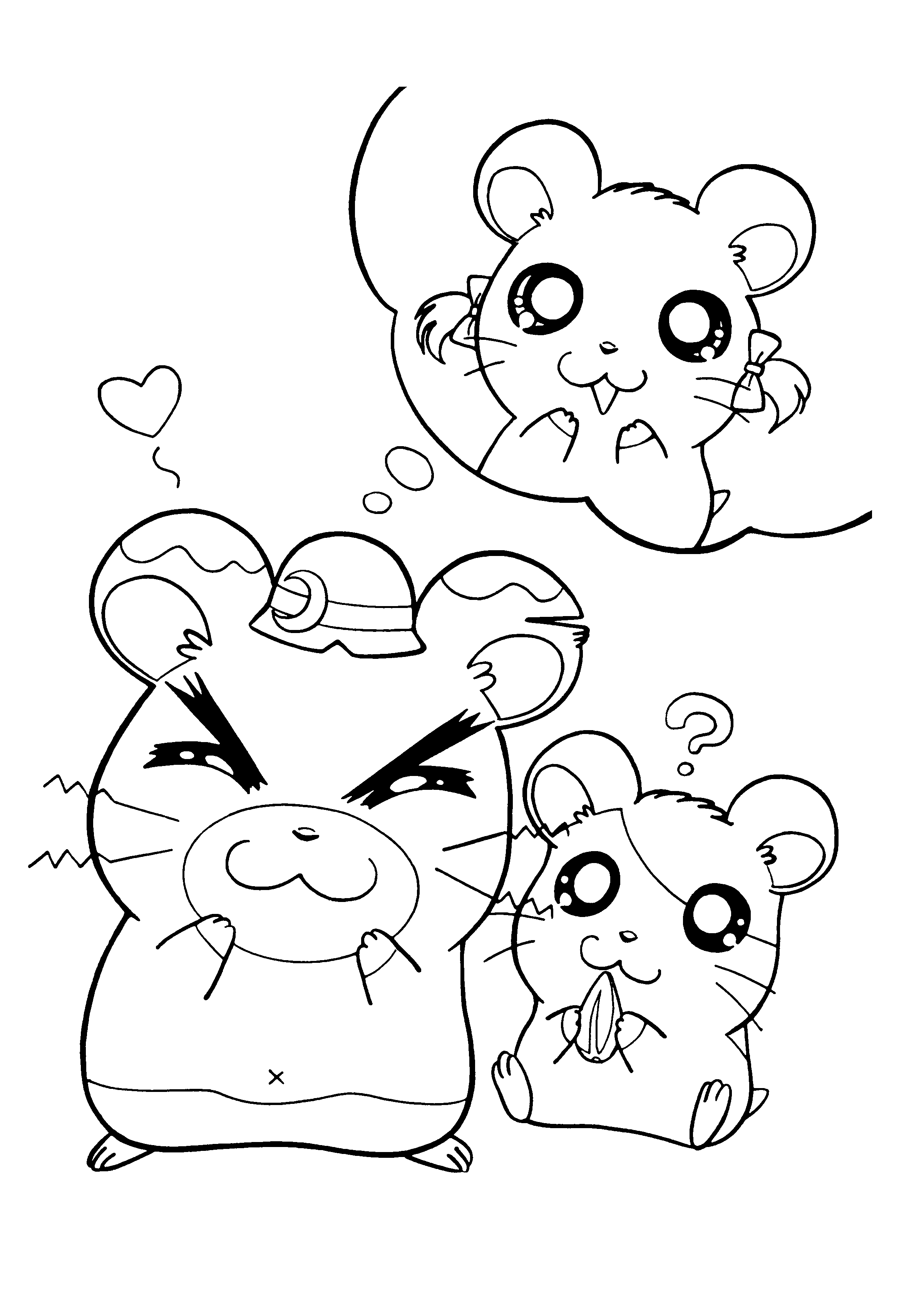 Hamtaro coloring pages