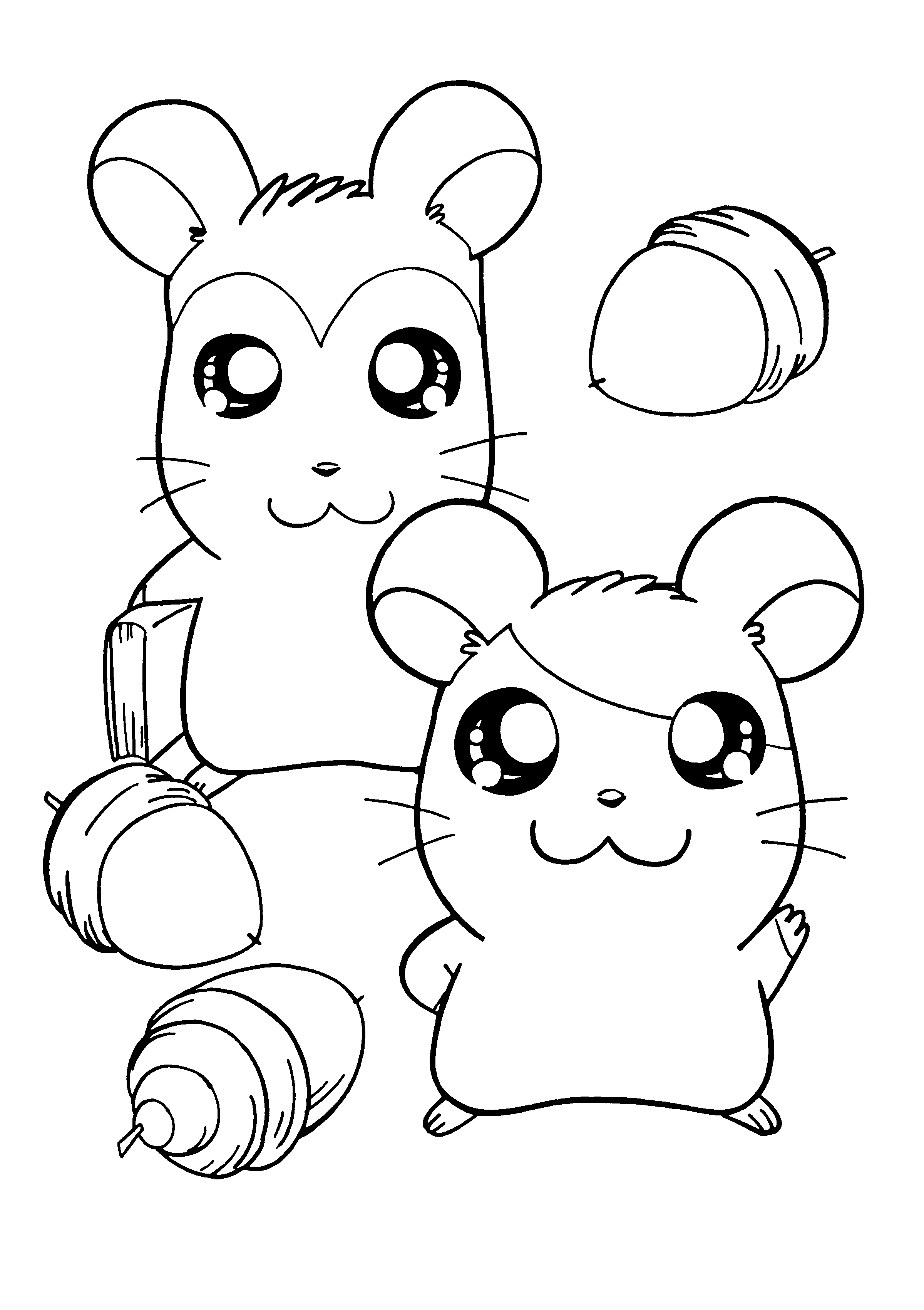 Hamtaro coloring pages