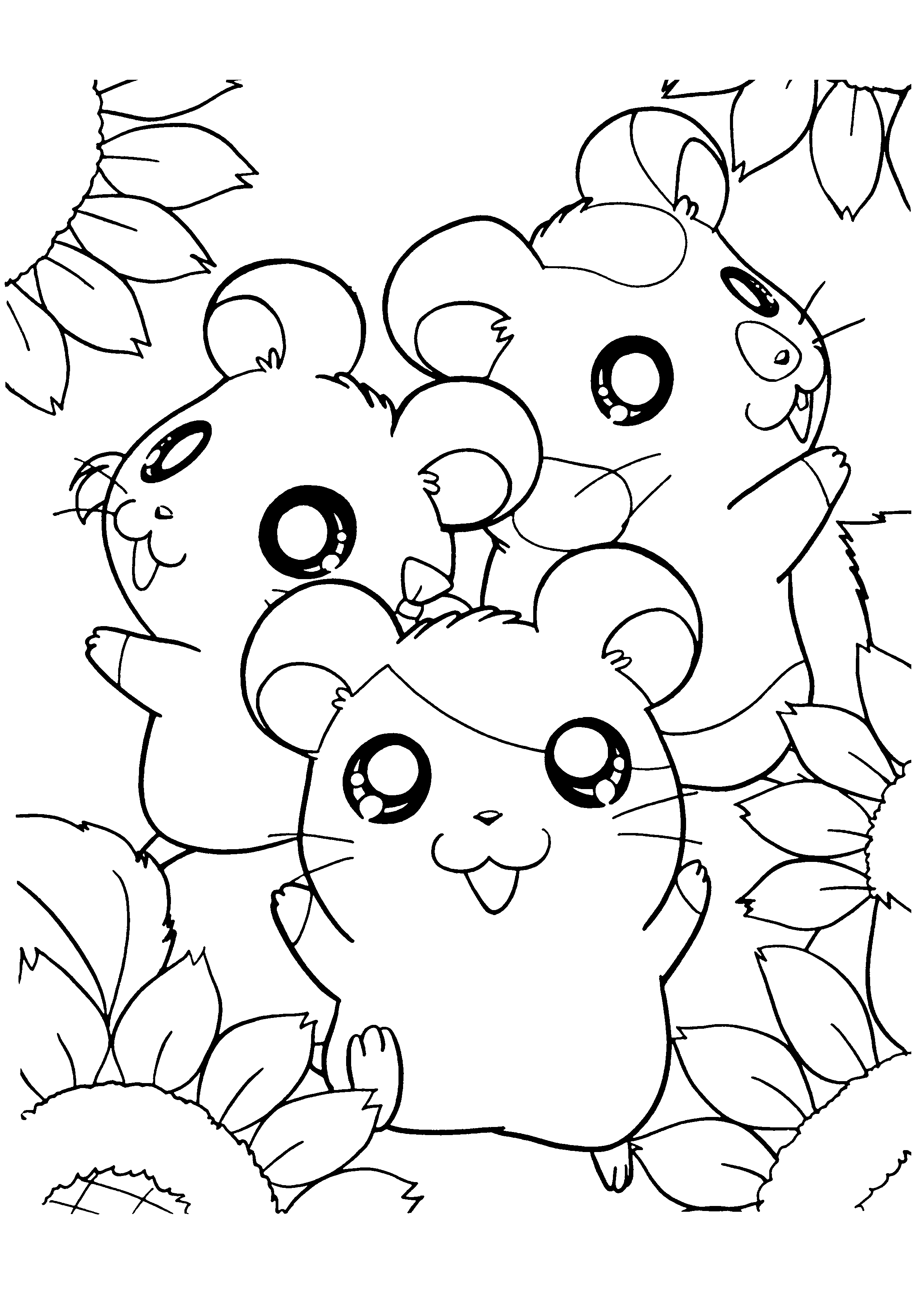 Hamtaro coloring pages