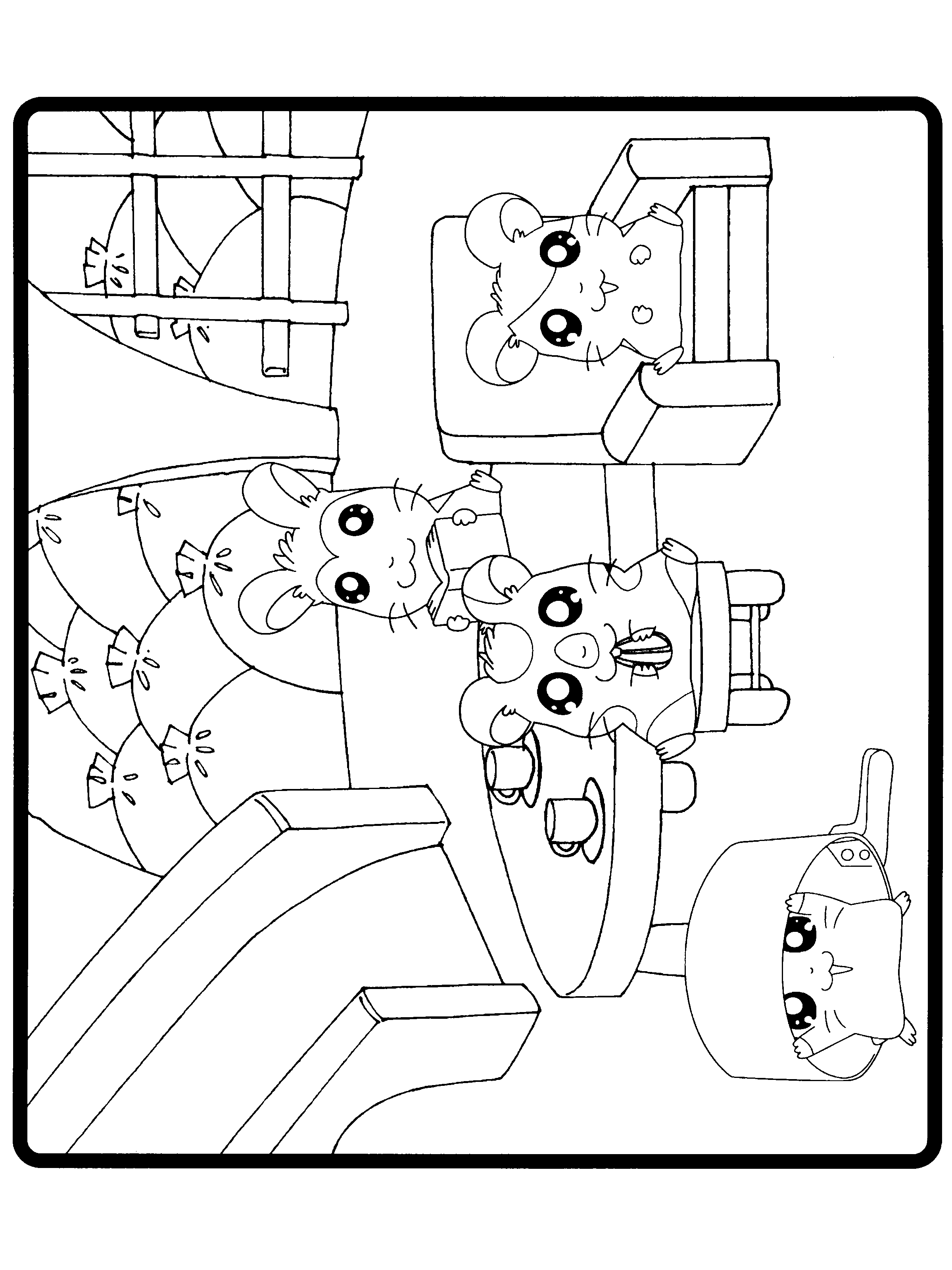 Hamtaro coloring pages