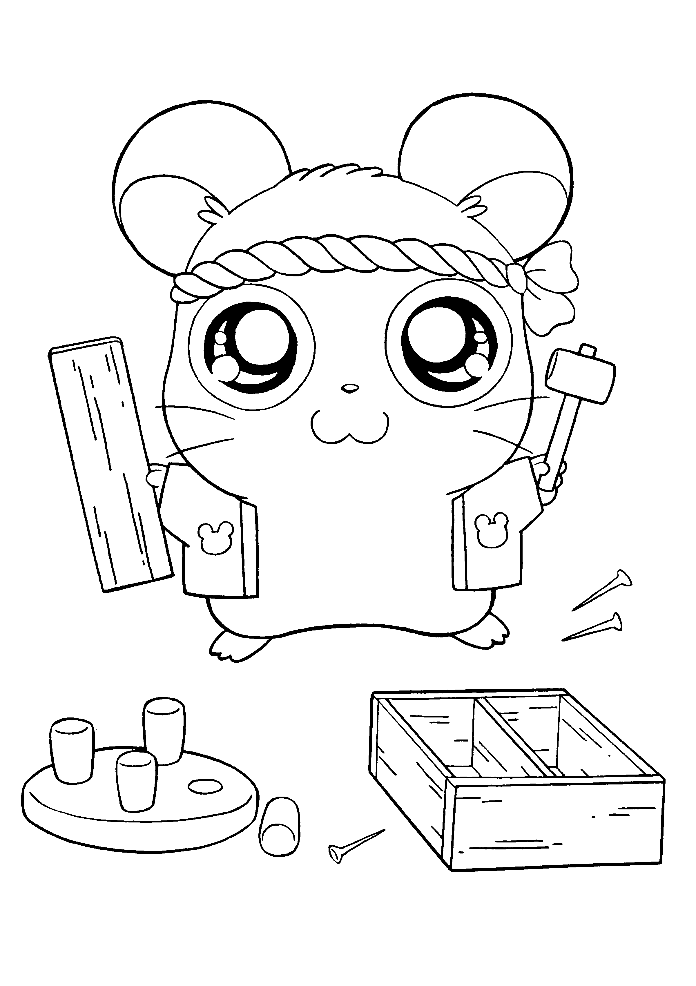 Hamtaro coloring pages