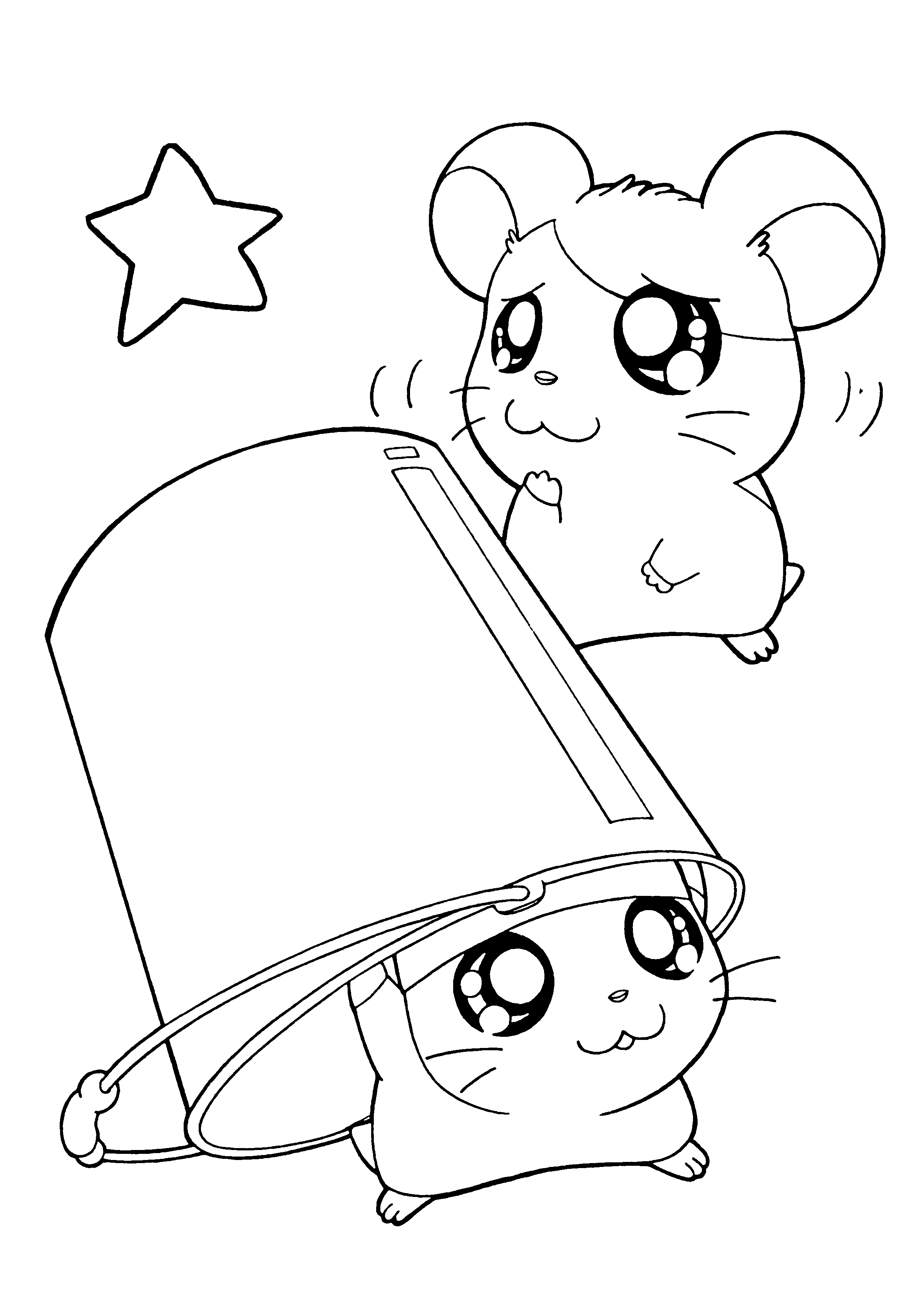 Hamtaro coloring pages