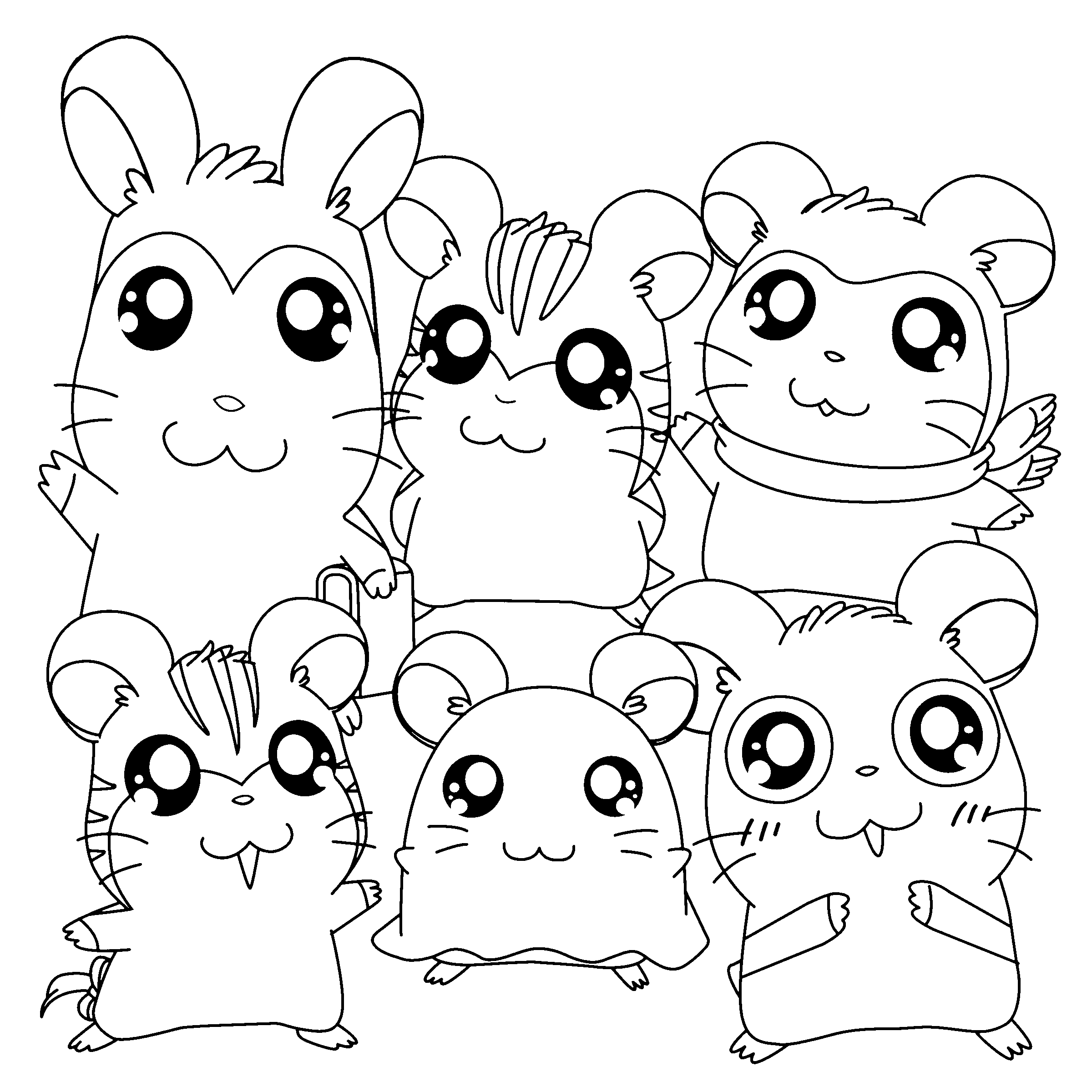 Hamtaro coloring pages