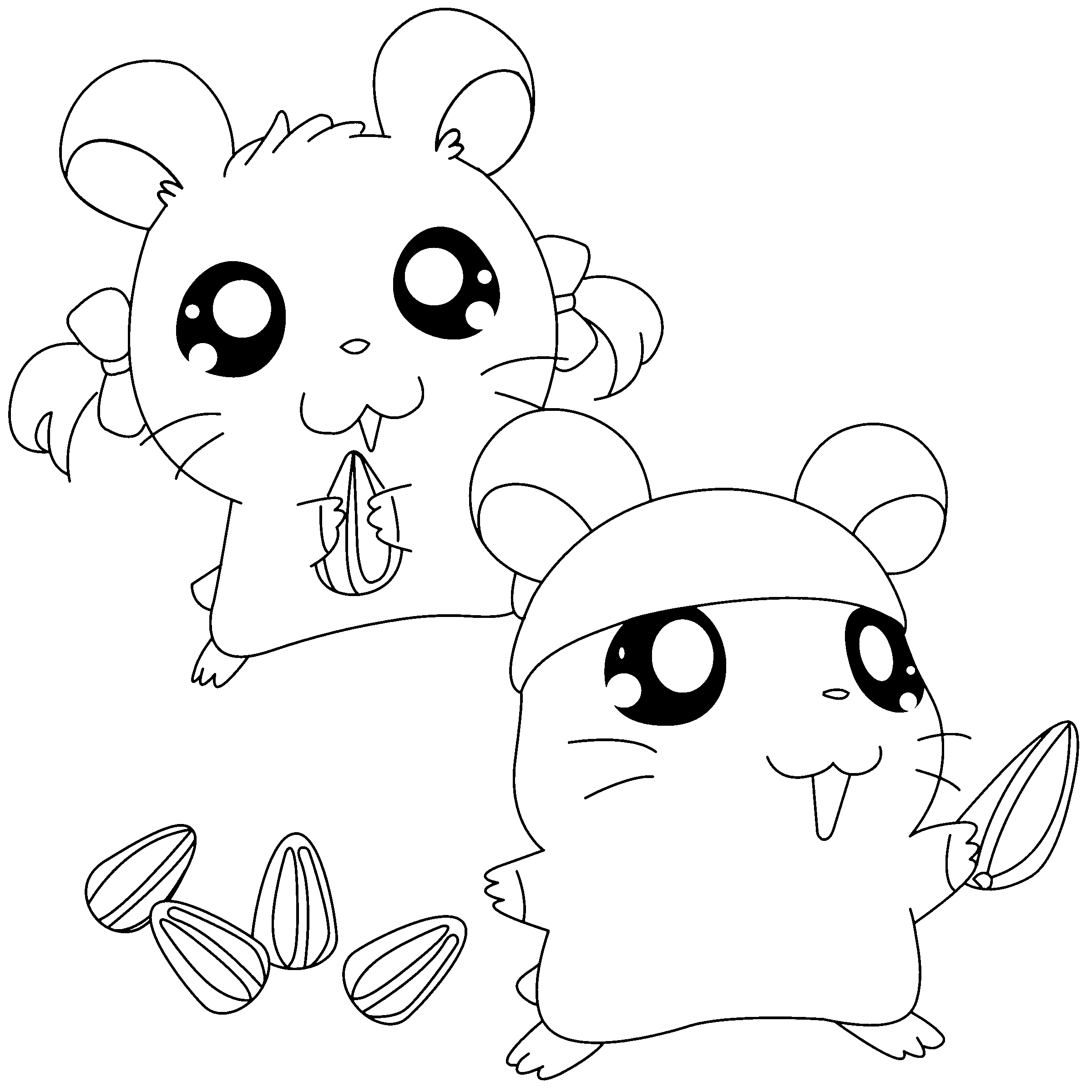 Hamtaro coloring pages