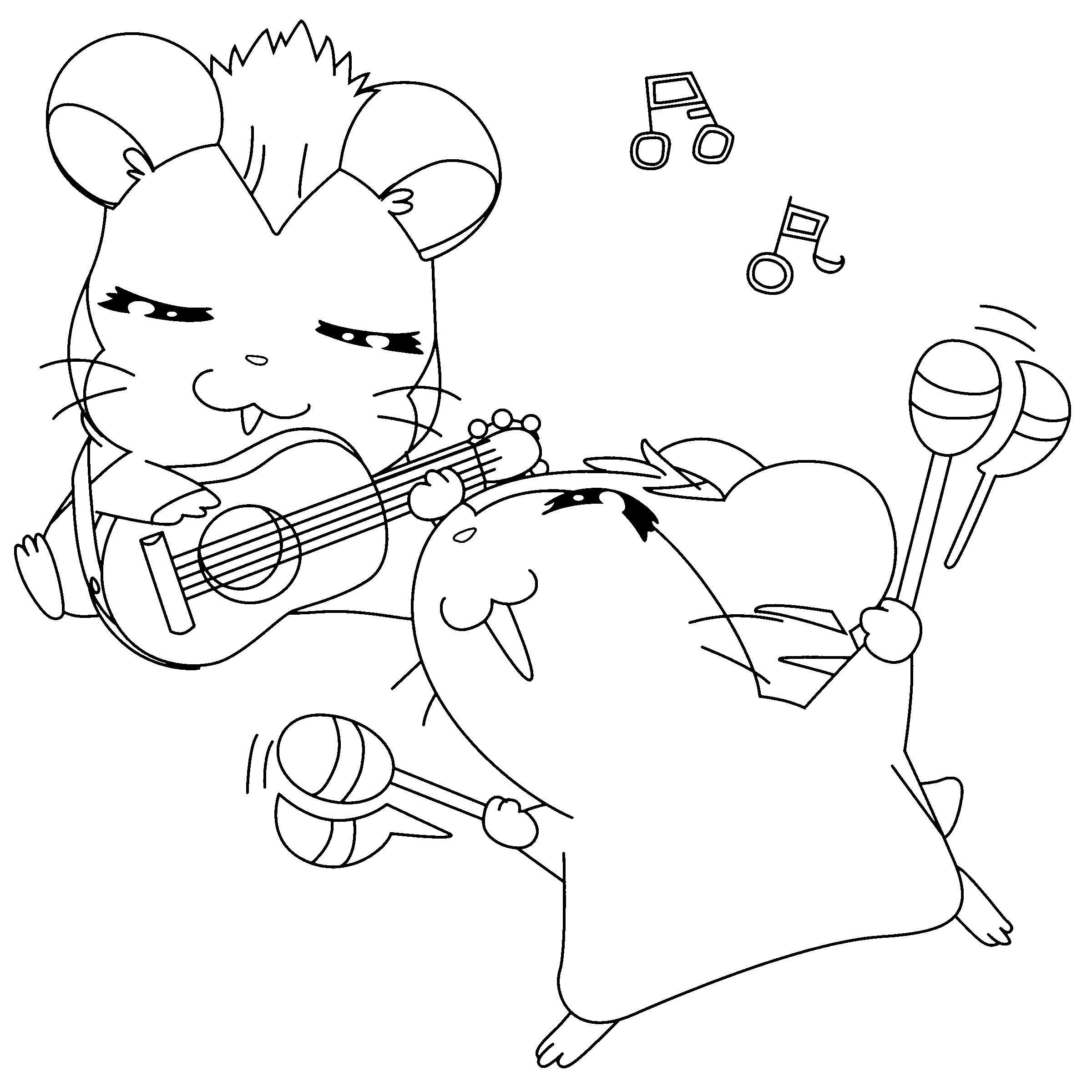 Hamtaro coloring pages