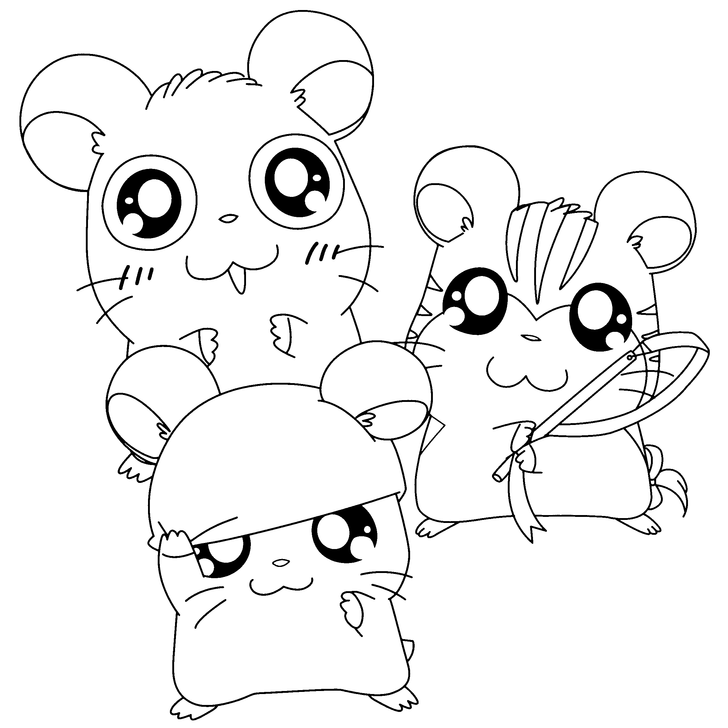 Hamtaro coloring pages