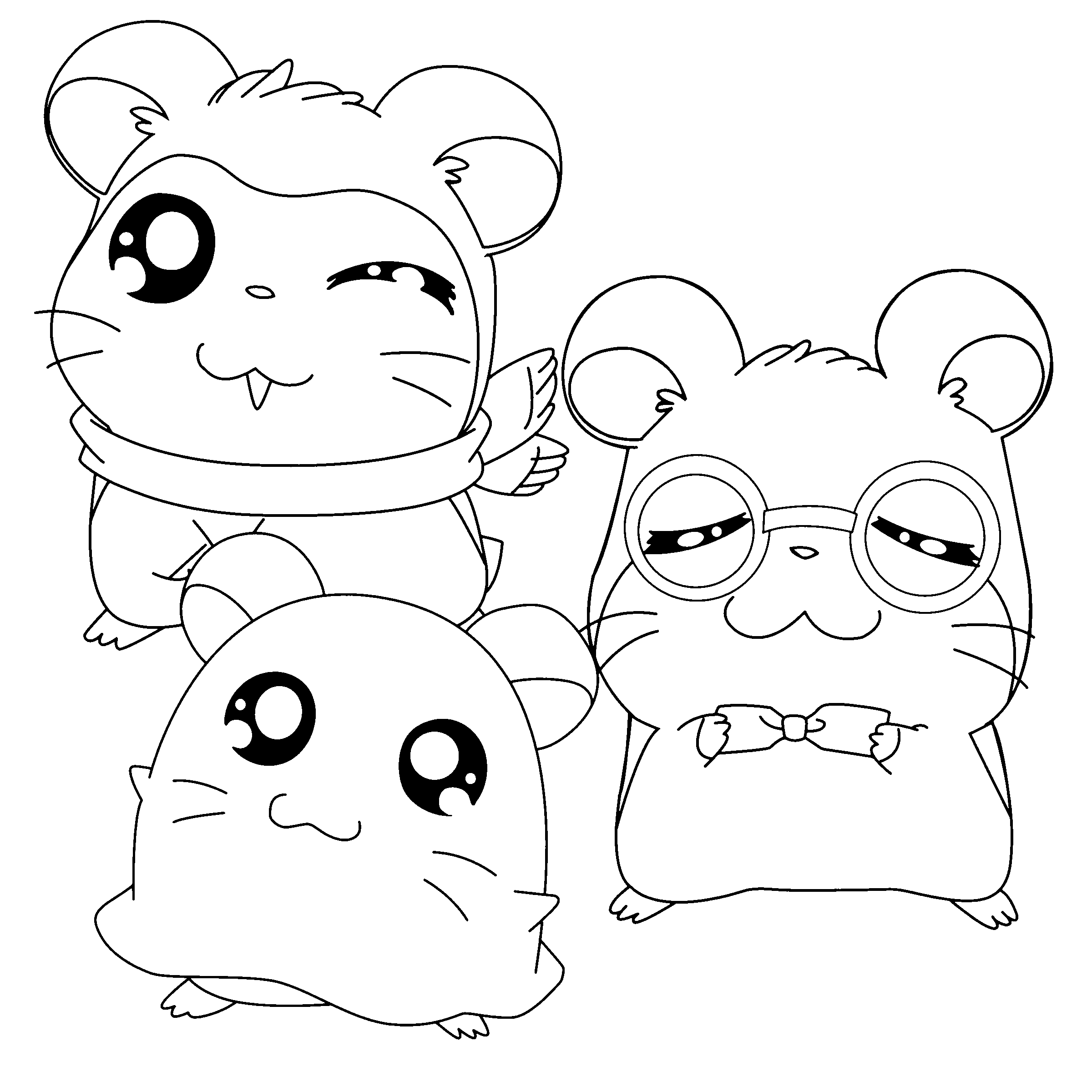 Hamtaro coloring pages