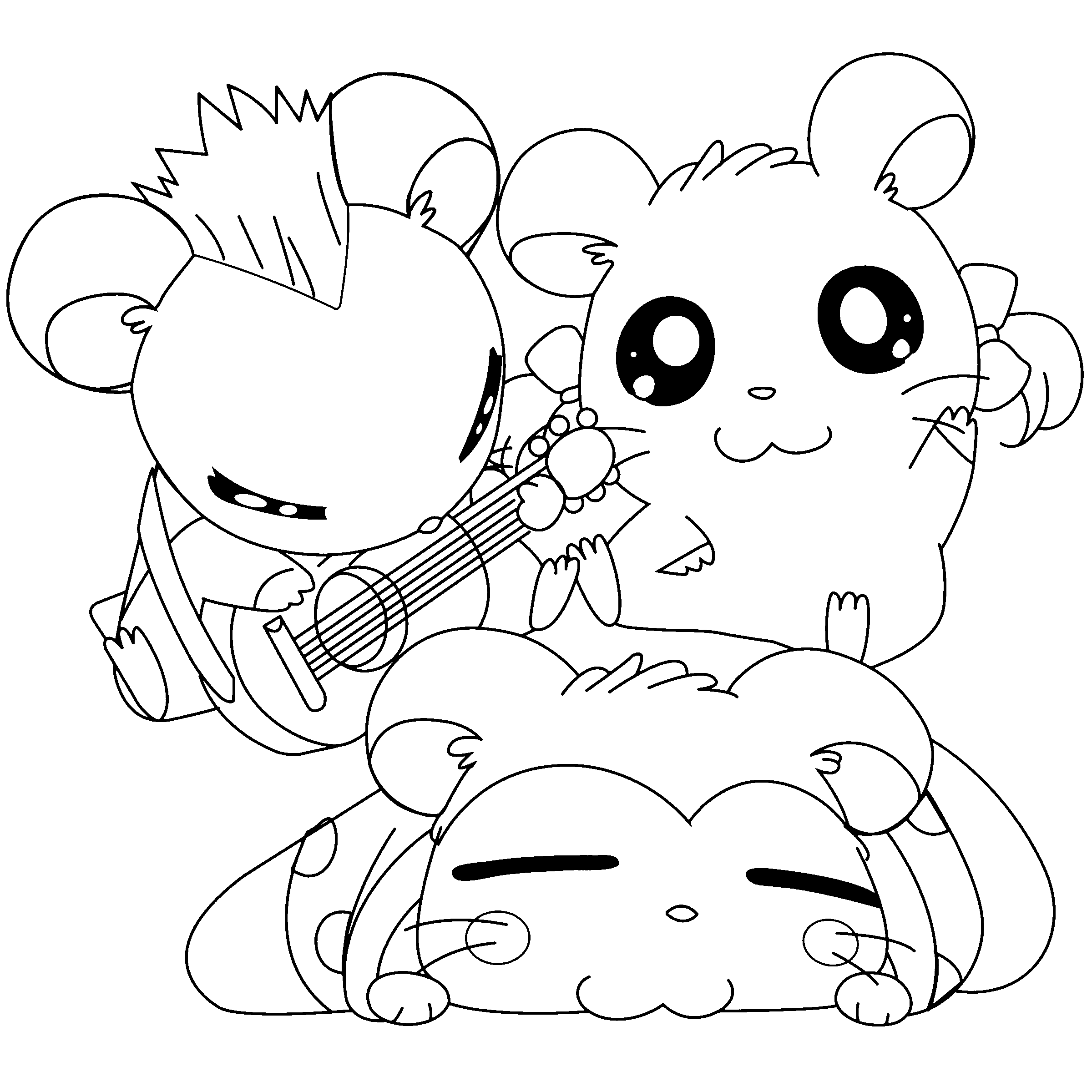 Hamtaro coloring pages