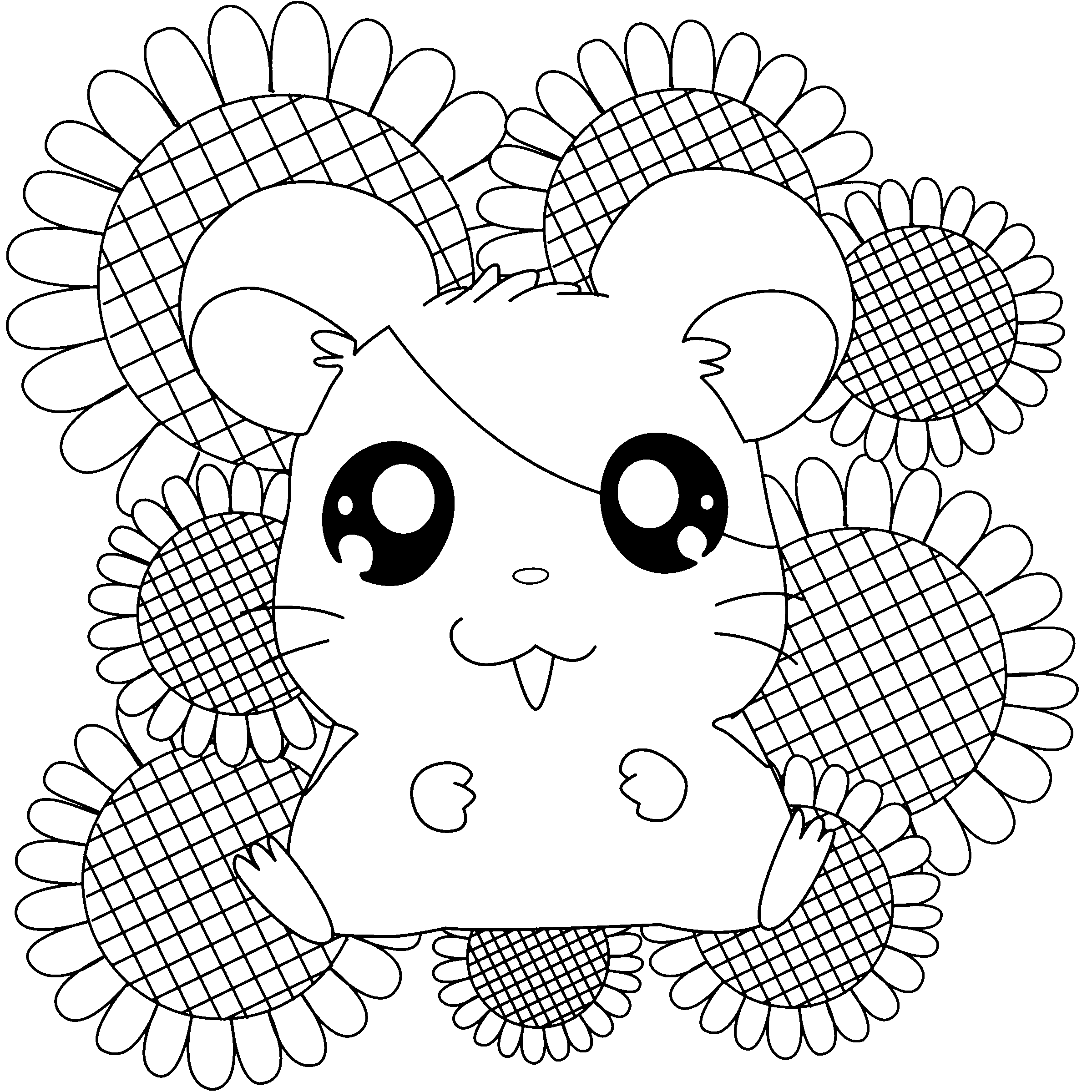 Hamtaro coloring pages