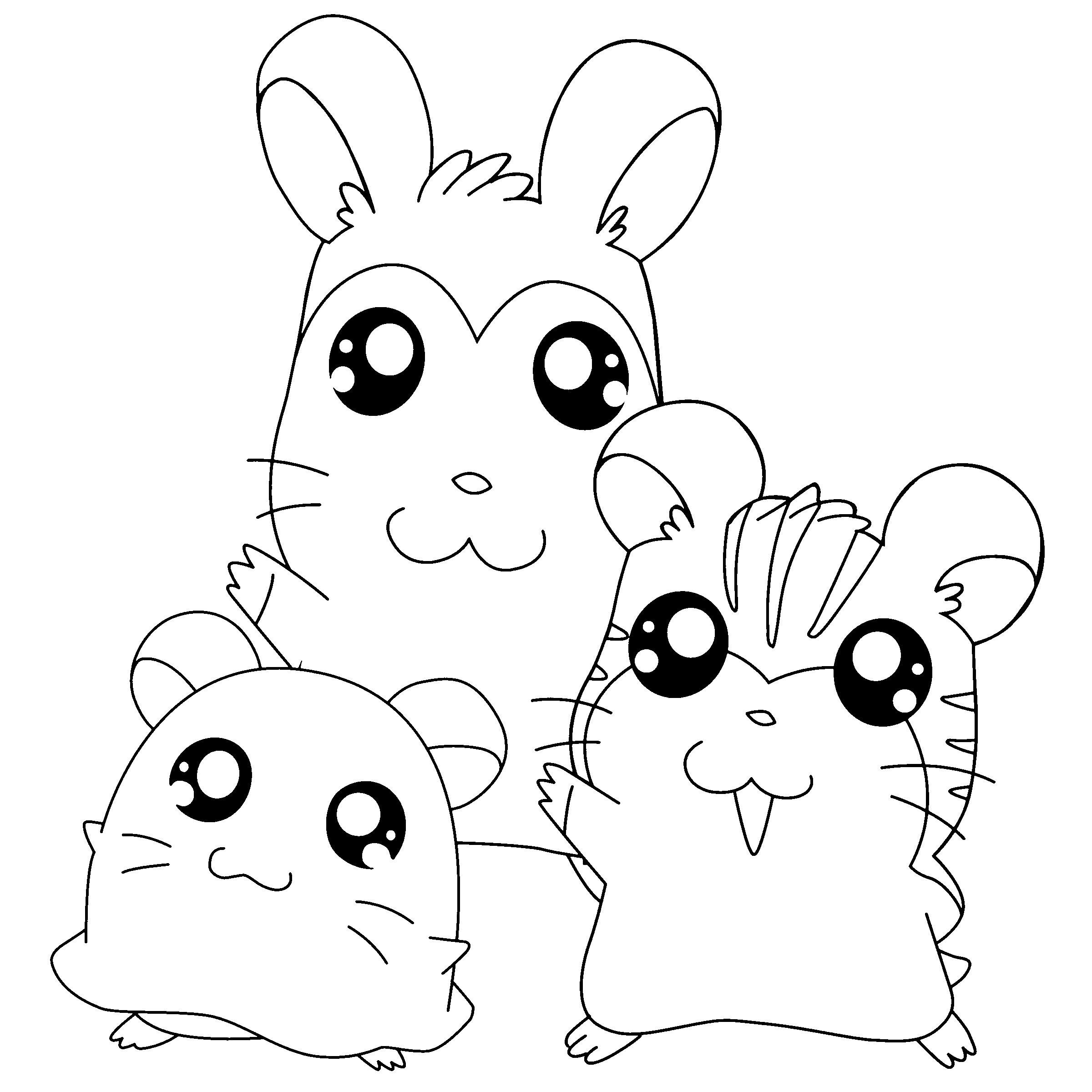 Hamtaro coloring pages