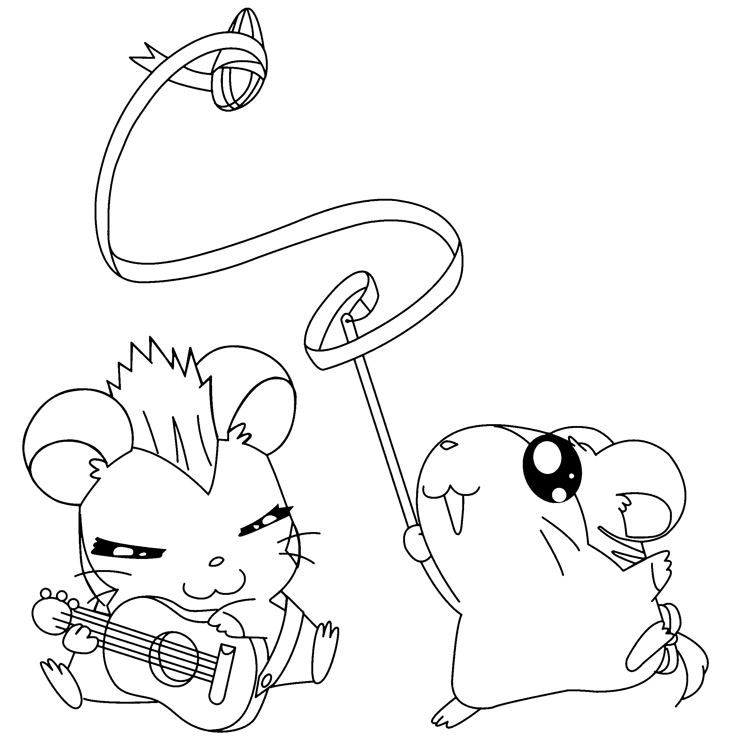 Hamtaro coloring pages