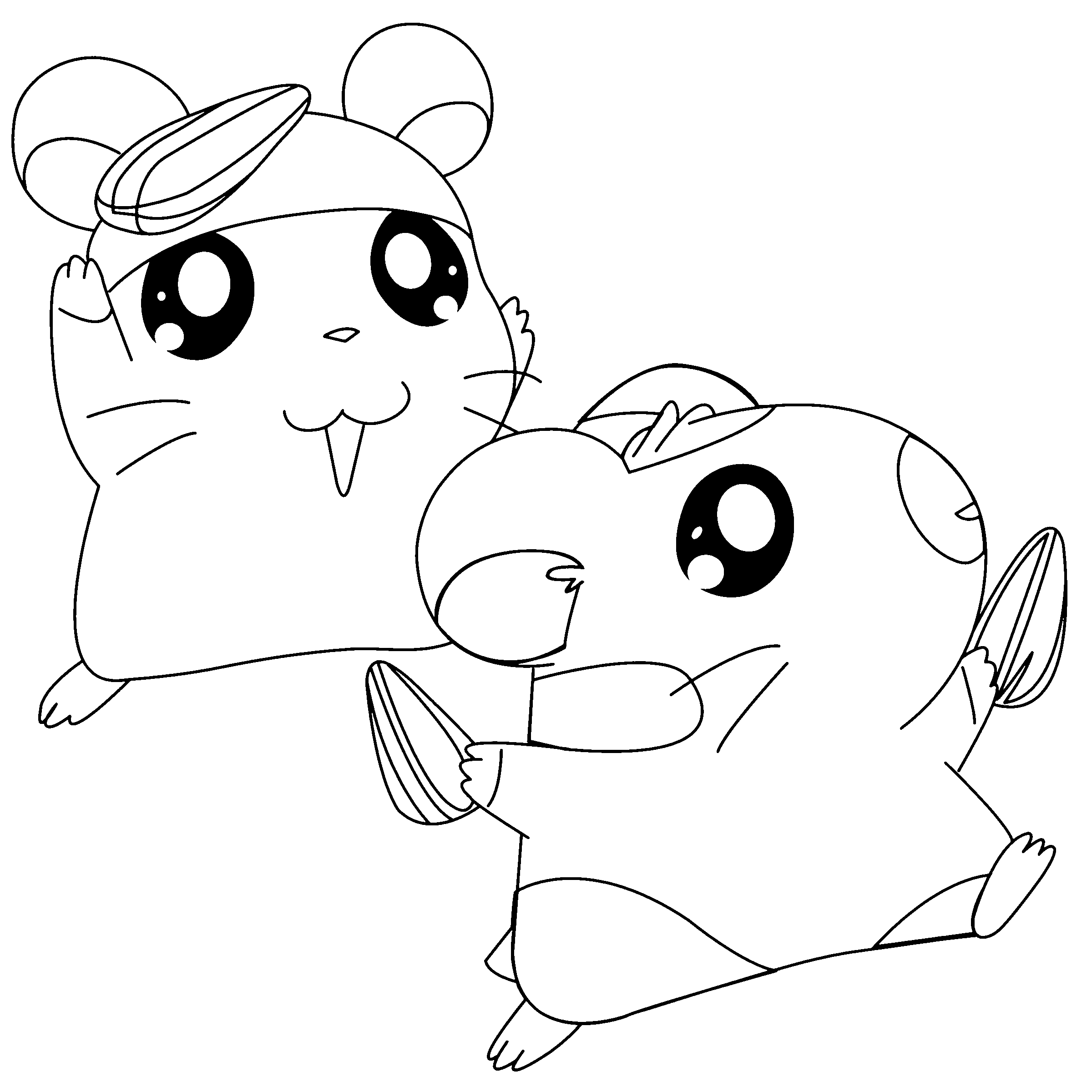 Hamtaro coloring pages