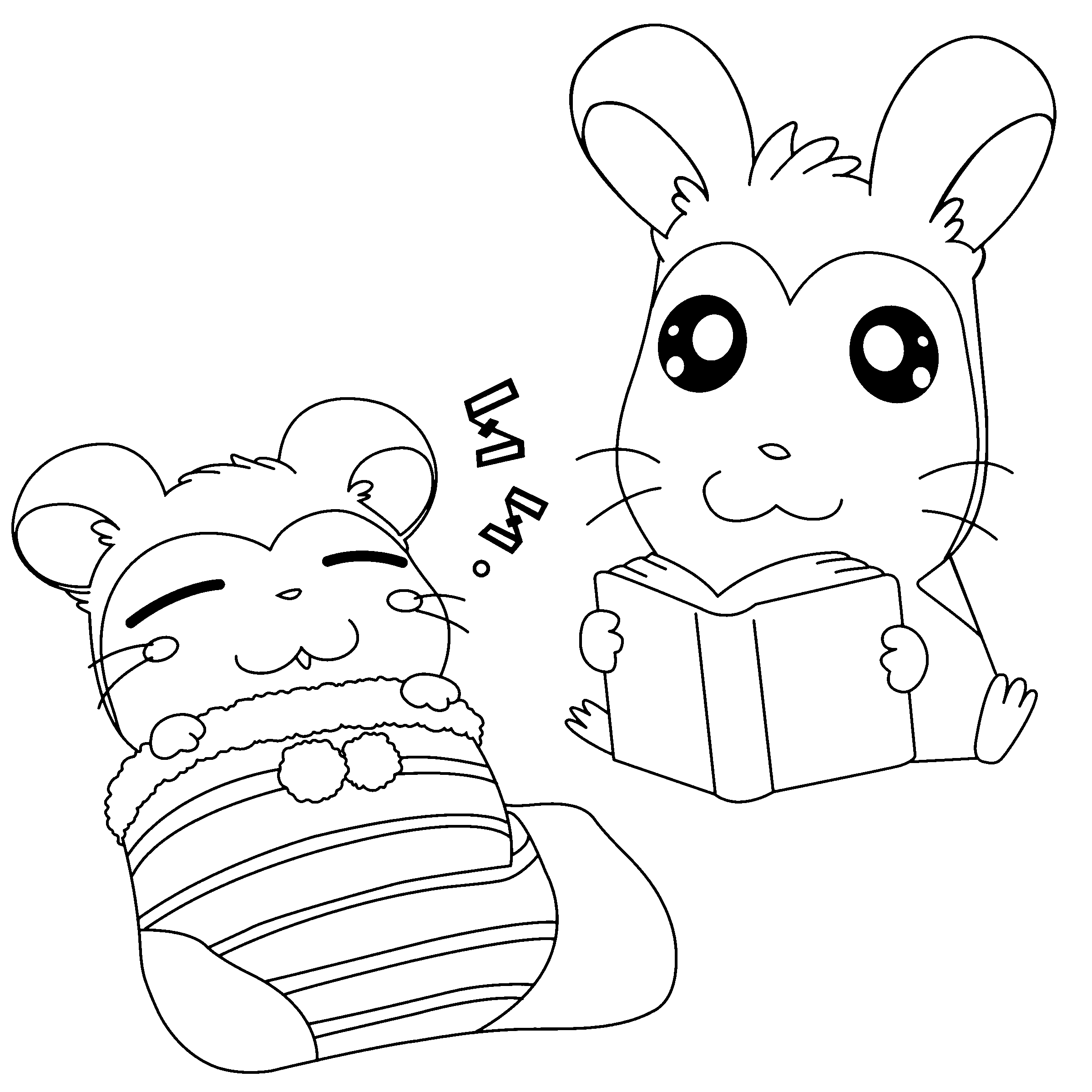 Hamtaro coloring pages