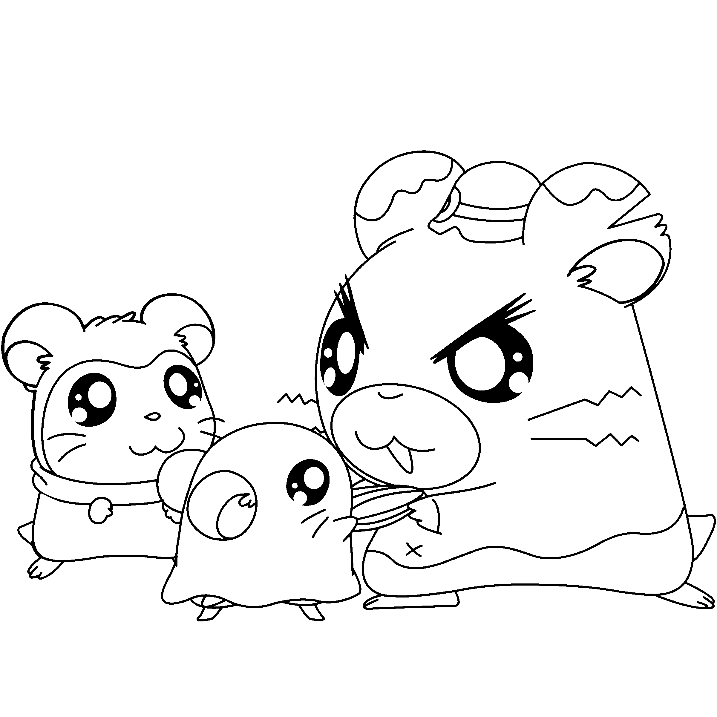 Hamtaro coloring pages