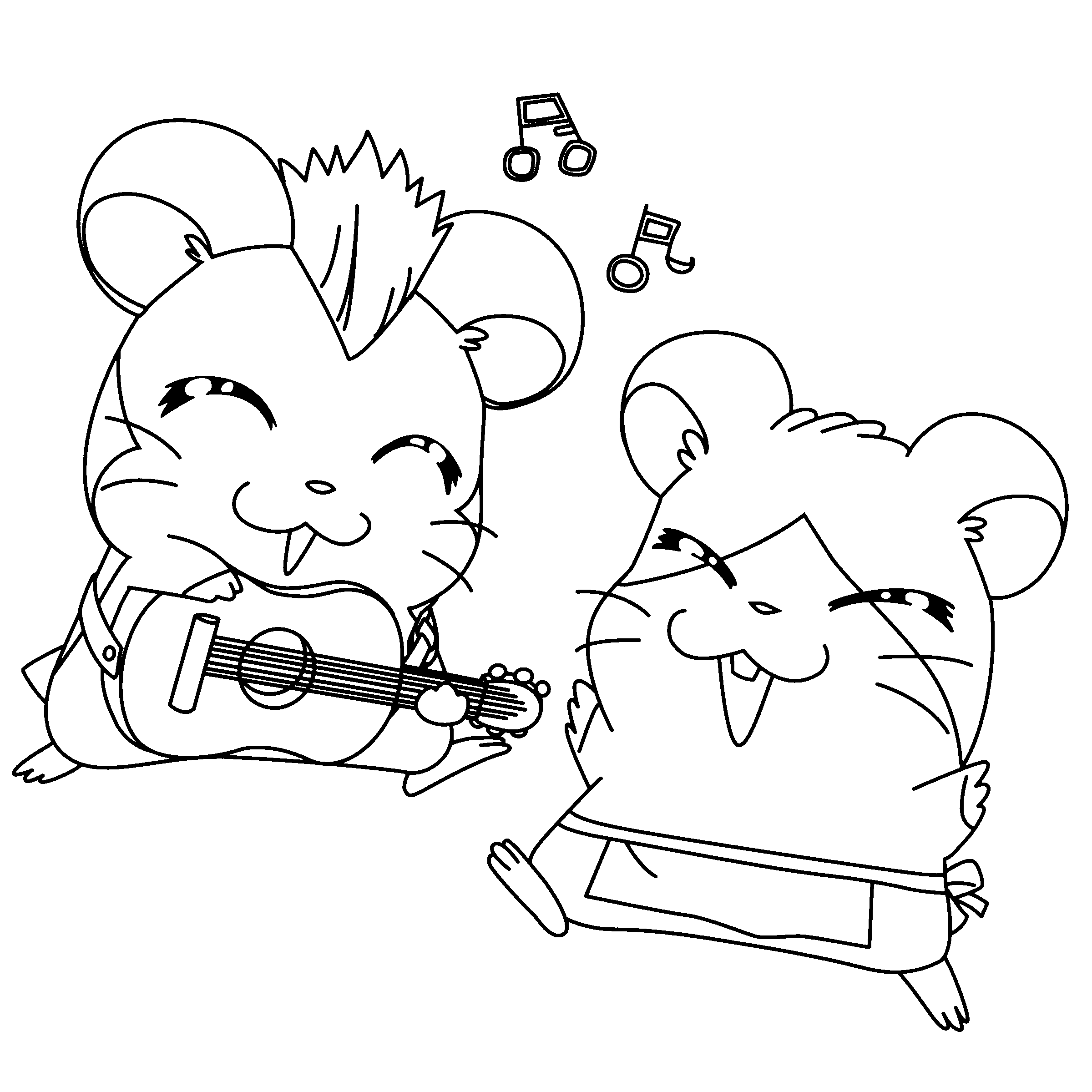 Hamtaro coloring pages