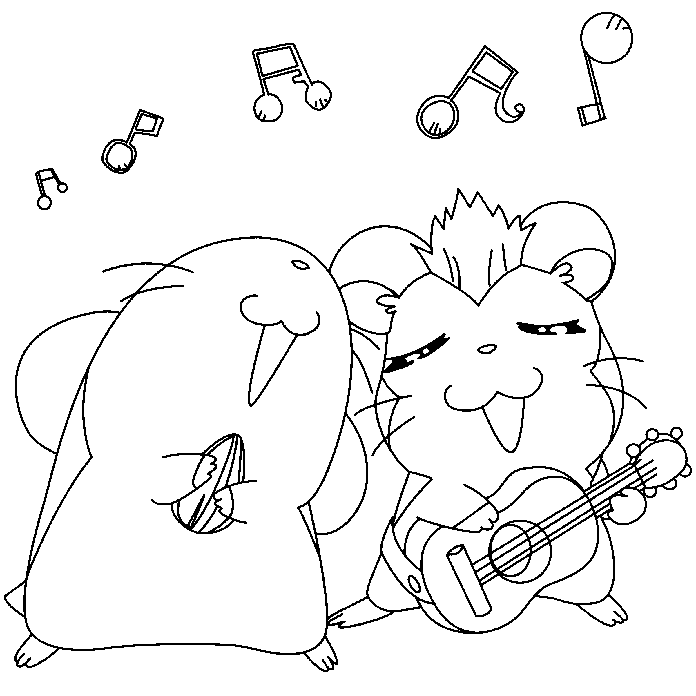 Hamtaro coloring pages