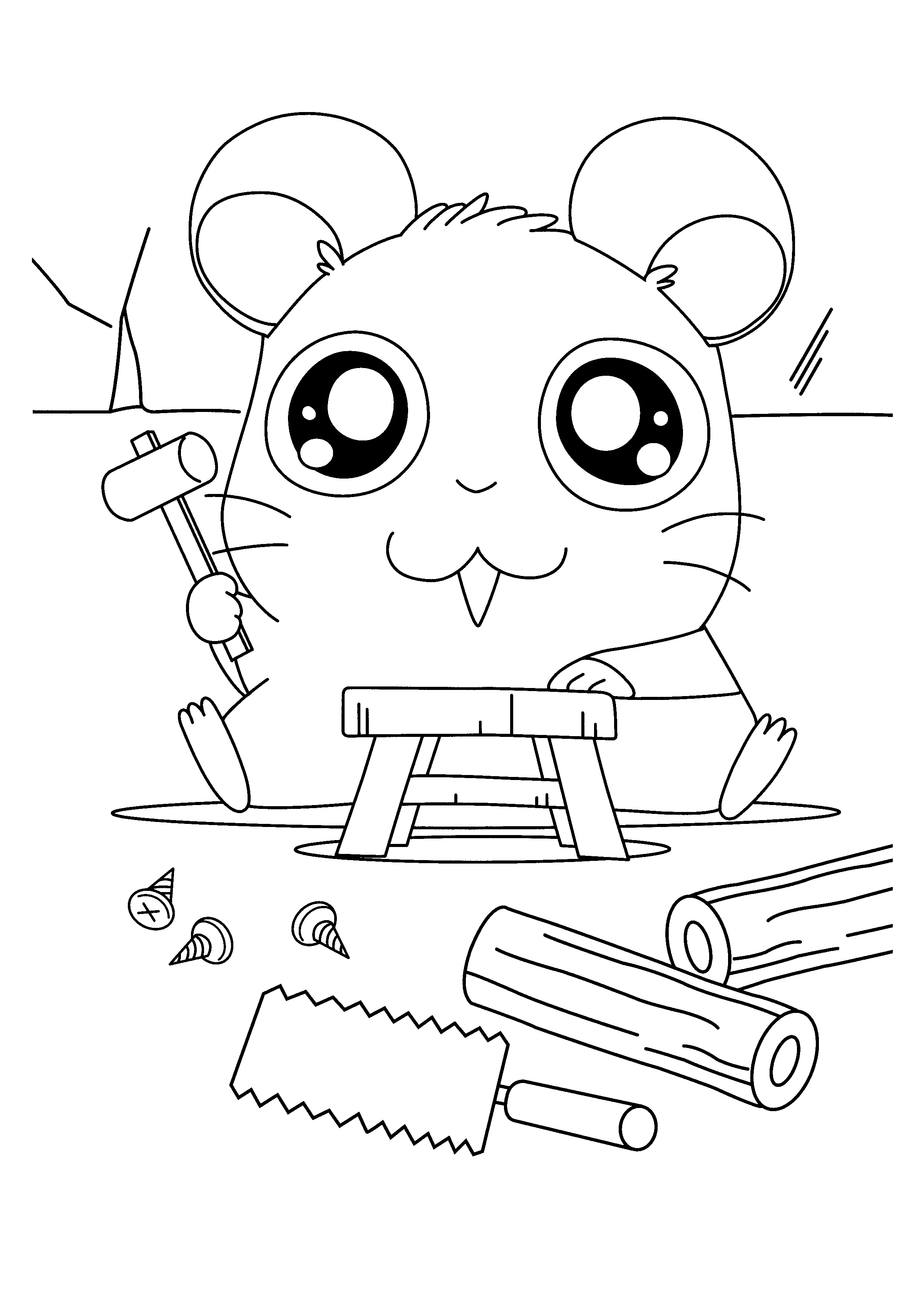 Hamtaro coloring pages