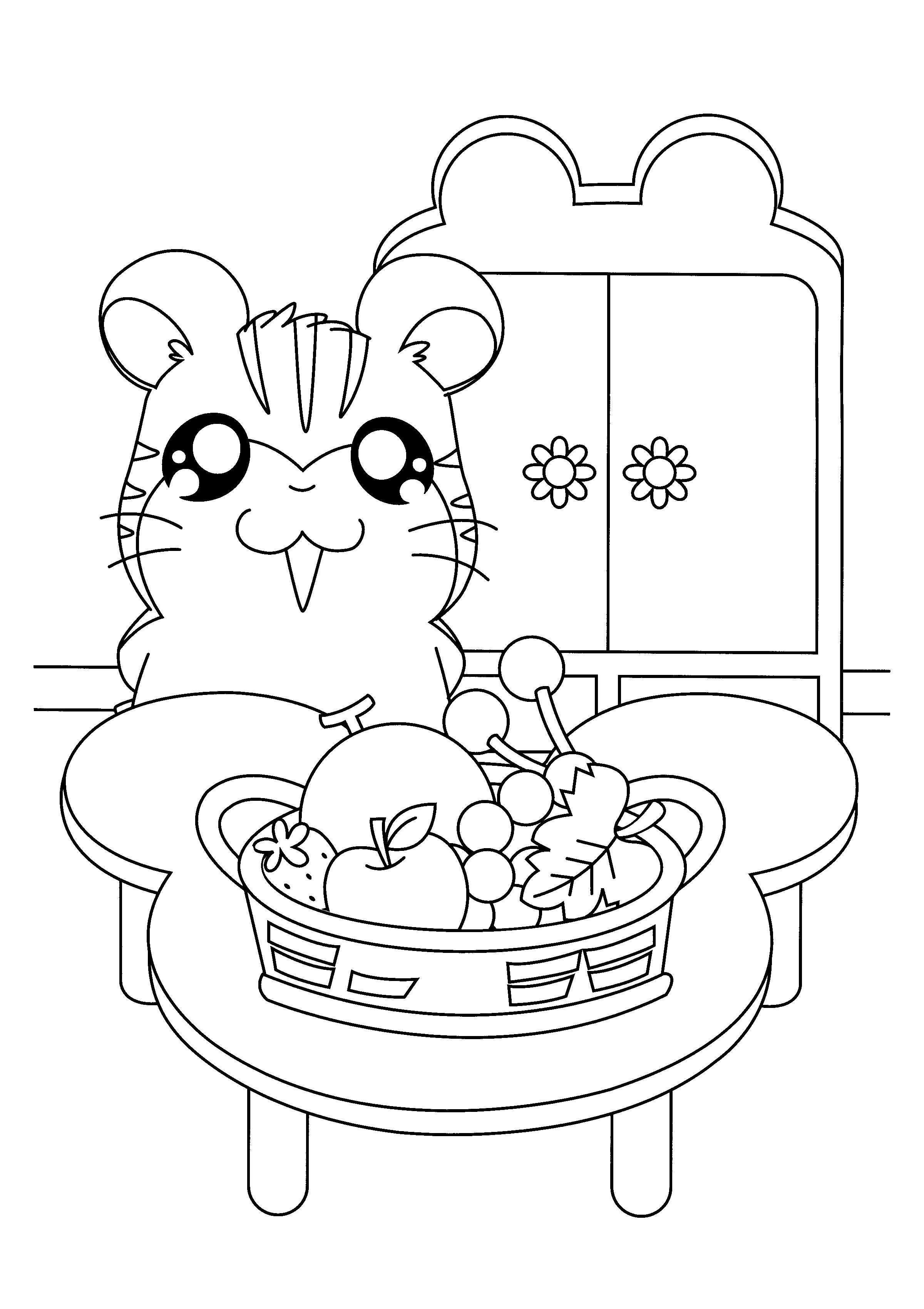 Hamtaro coloring pages