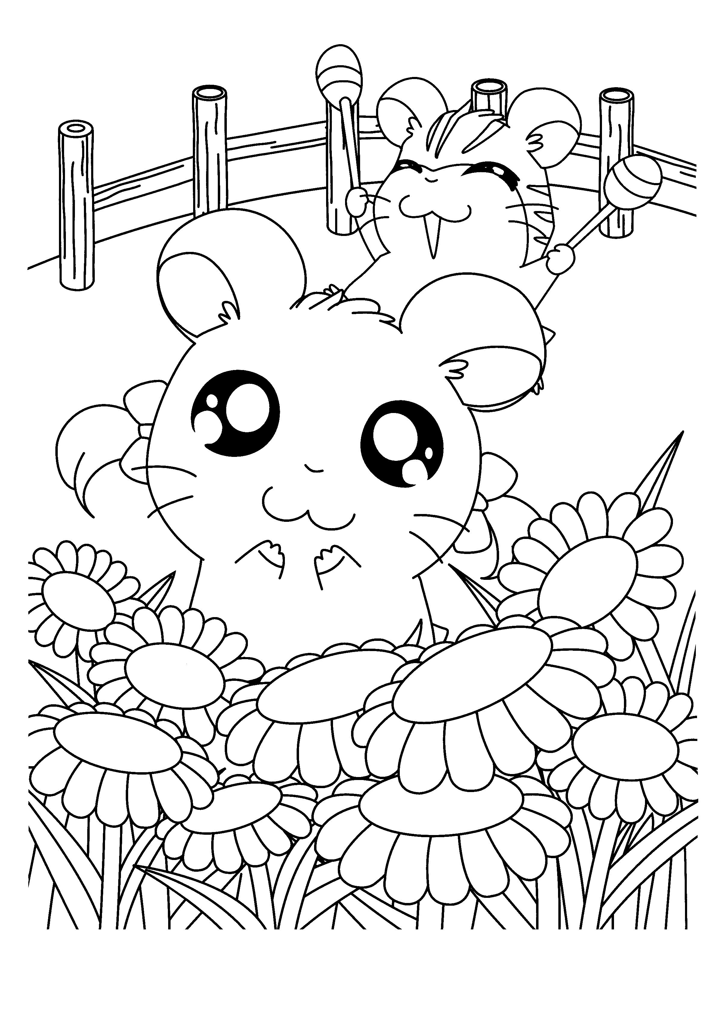 Hamtaro Coloring Pages