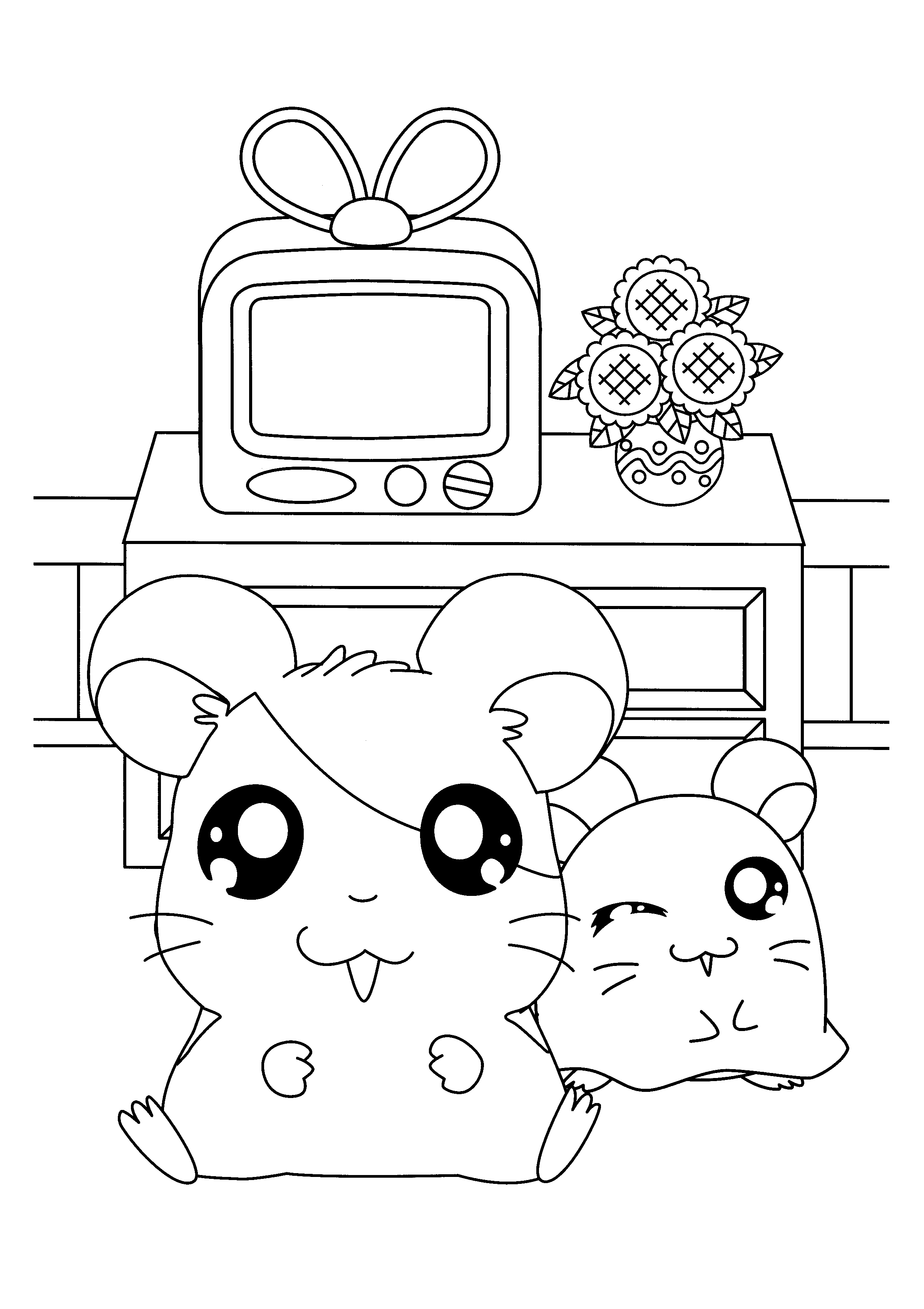 Hamtaro coloring pages