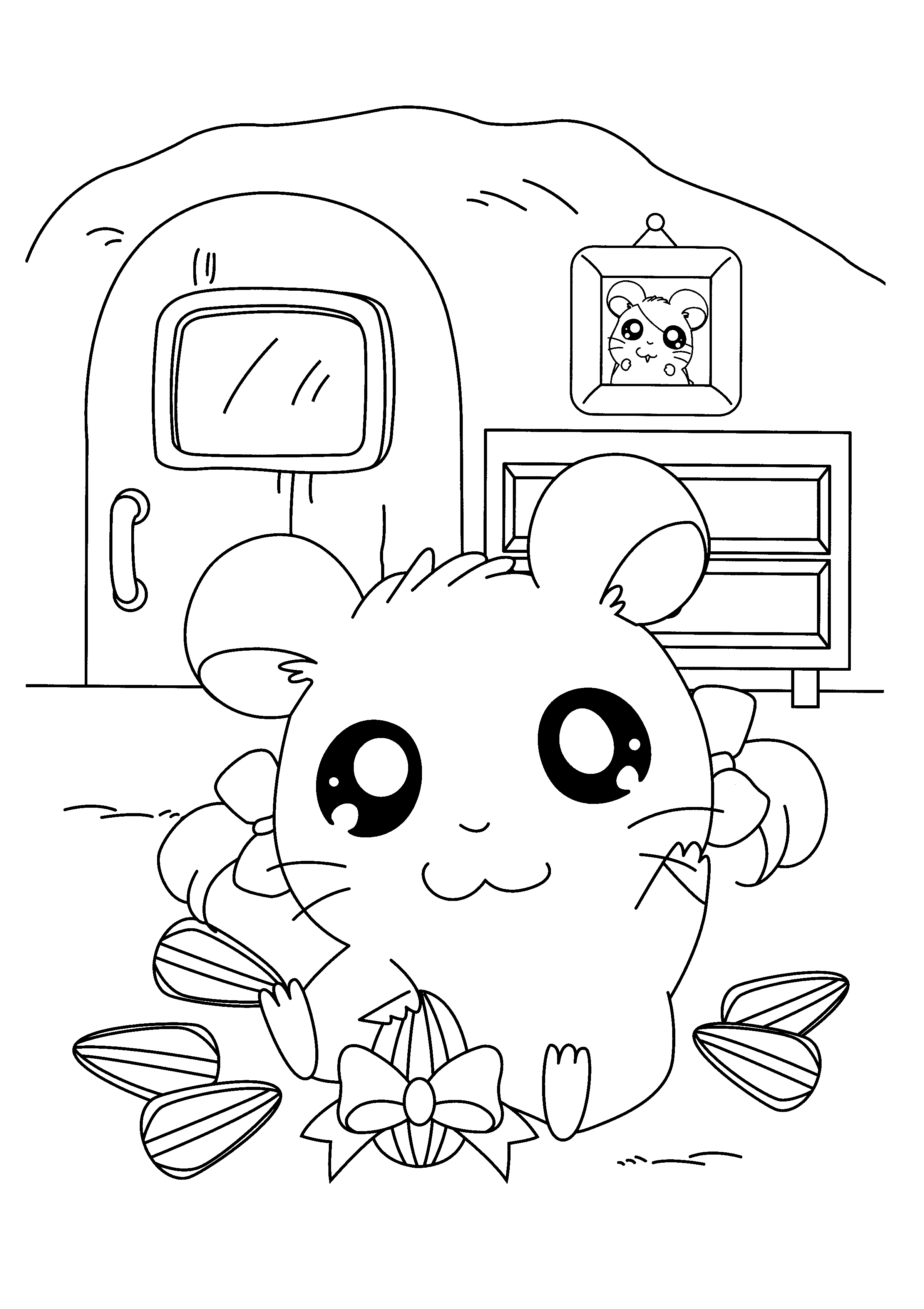 Hamtaro coloring pages