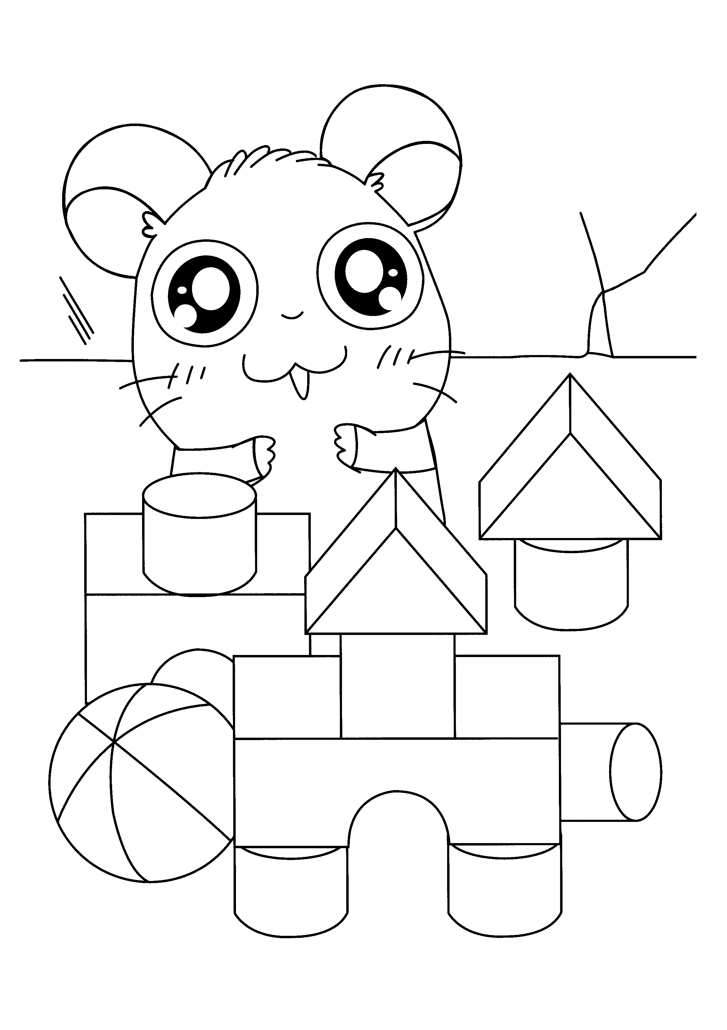 Hamtaro coloring pages