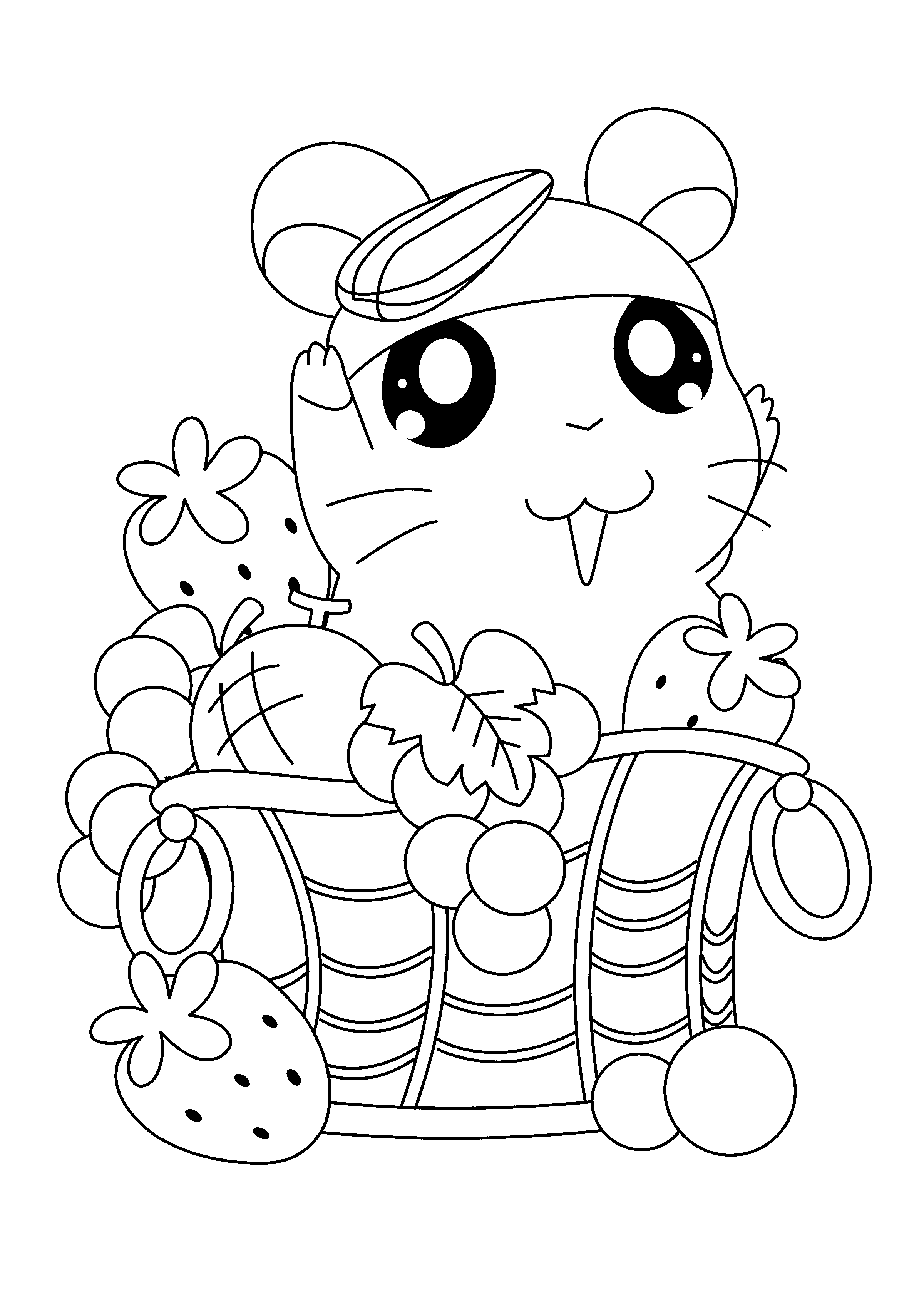 Hamtaro coloring pages