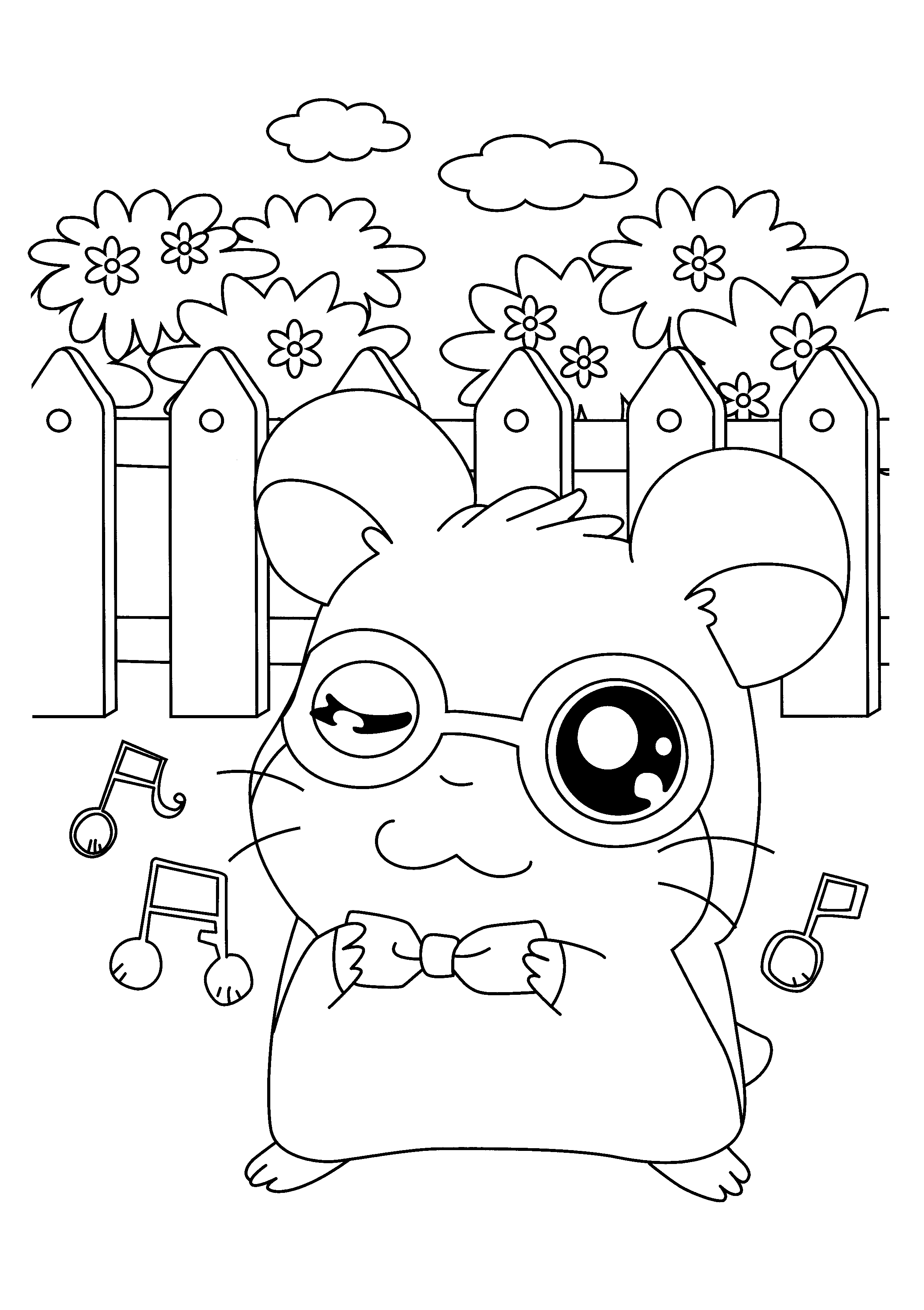 Hamtaro coloring pages