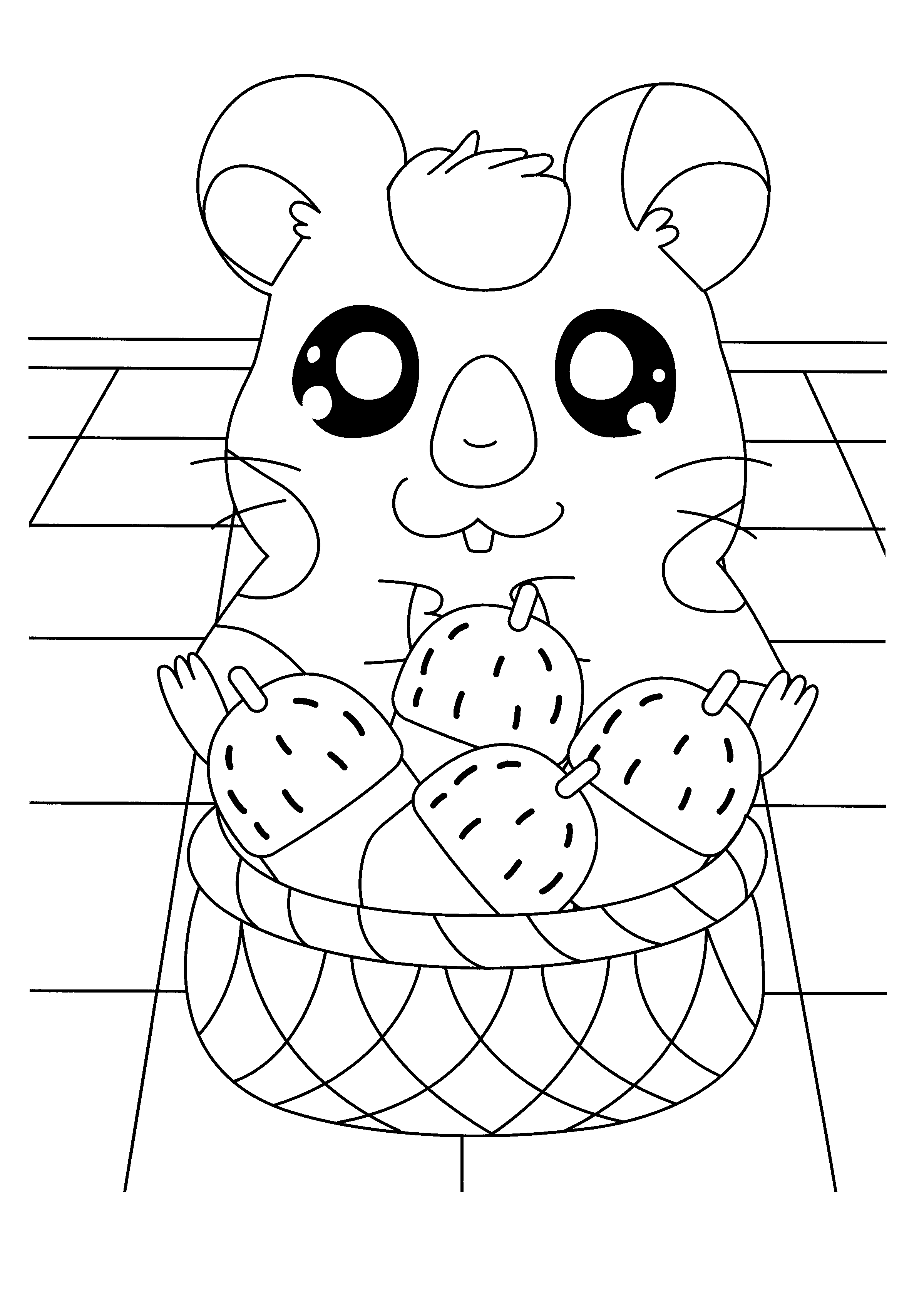 Hamtaro coloring pages