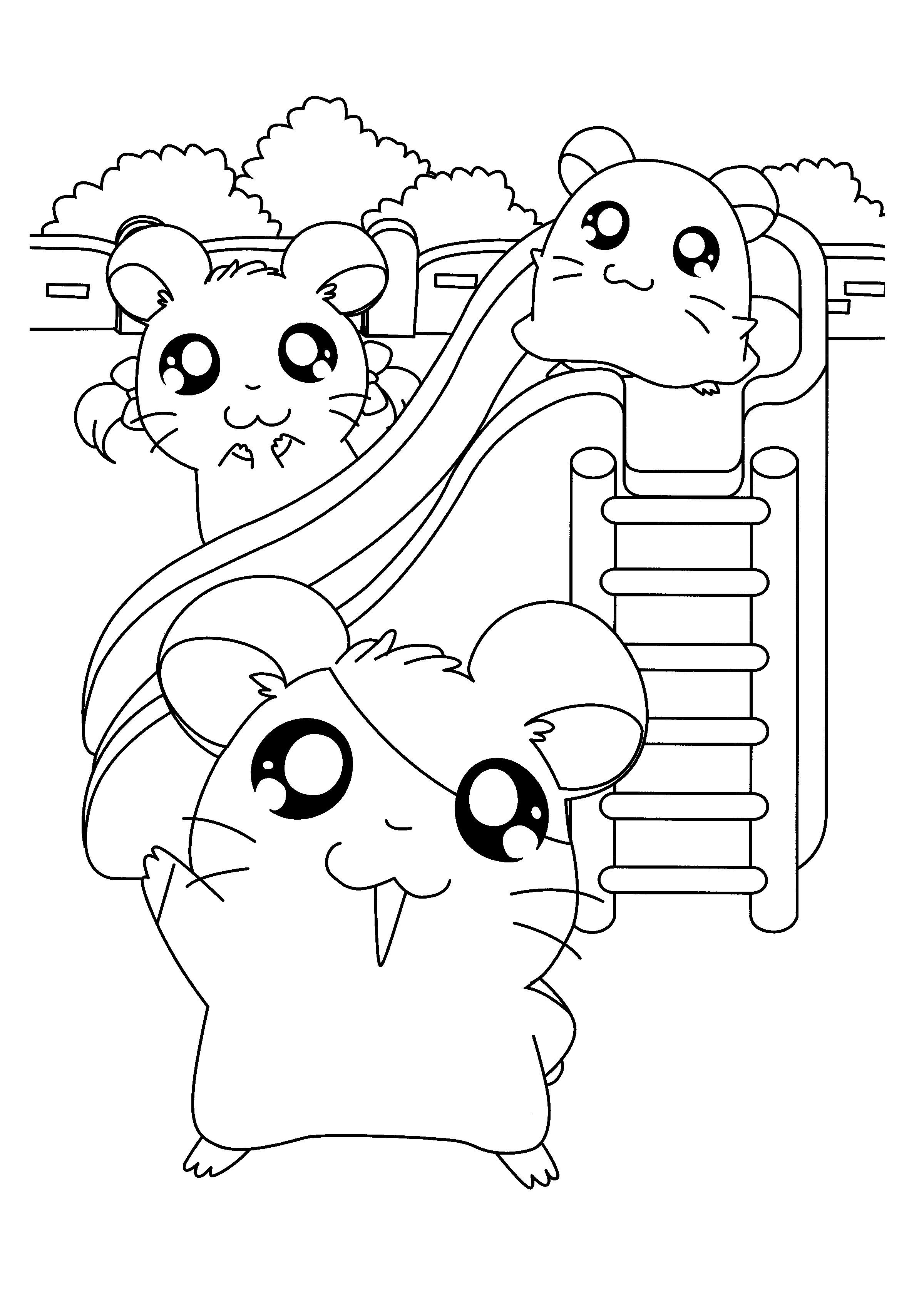 Hamtaro coloring pages