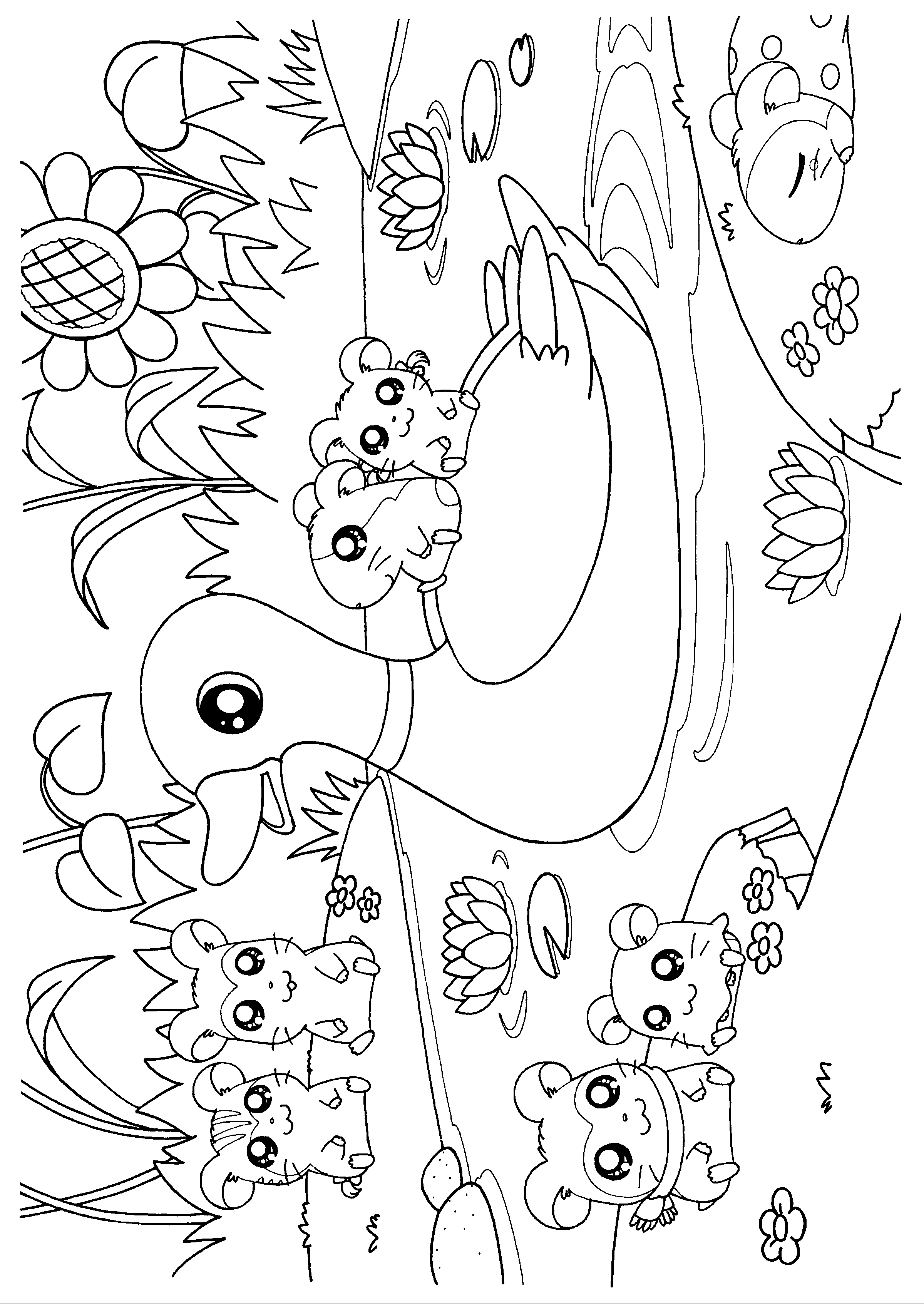 Hamtaro coloring pages