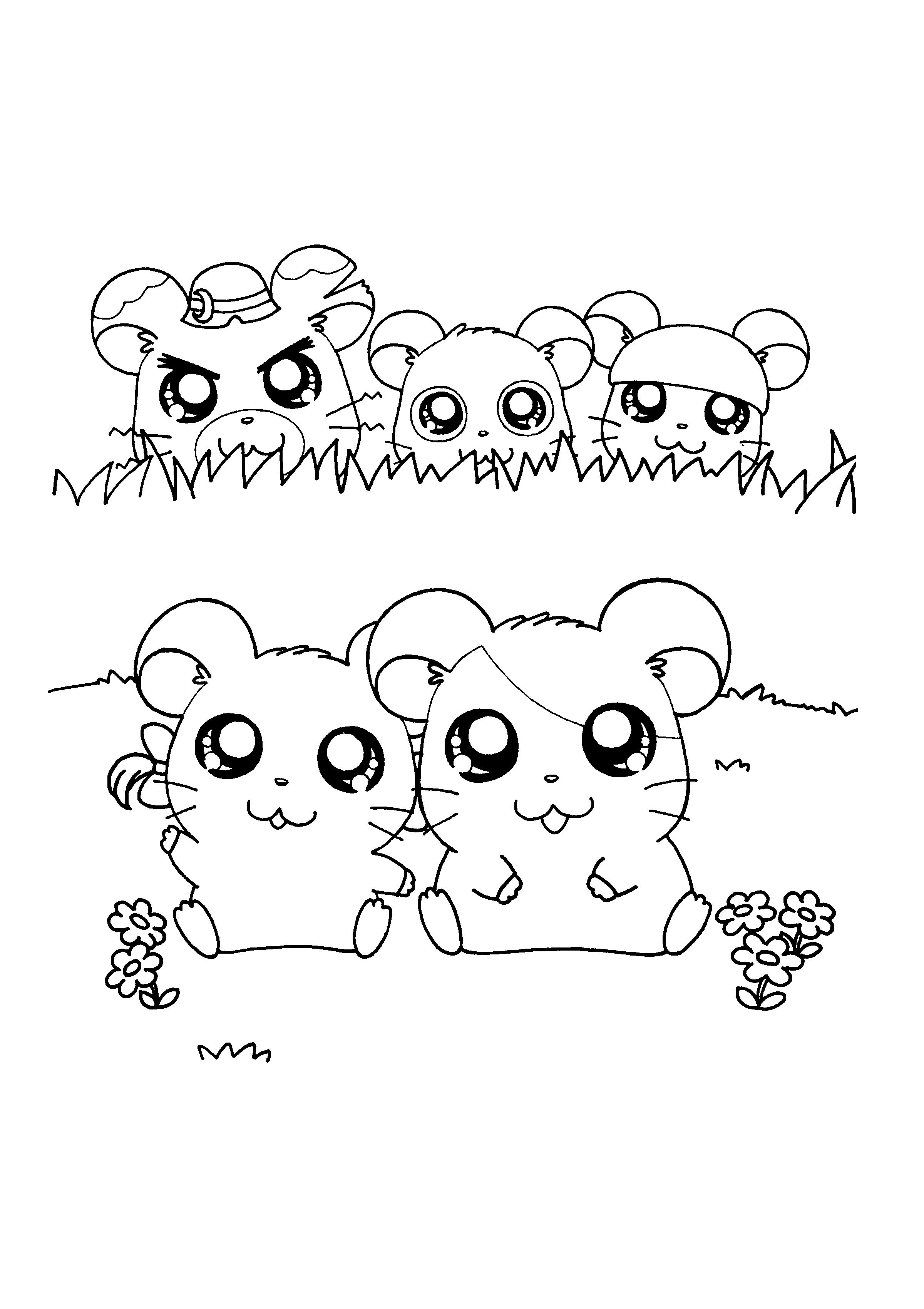 Hamtaro coloring pages