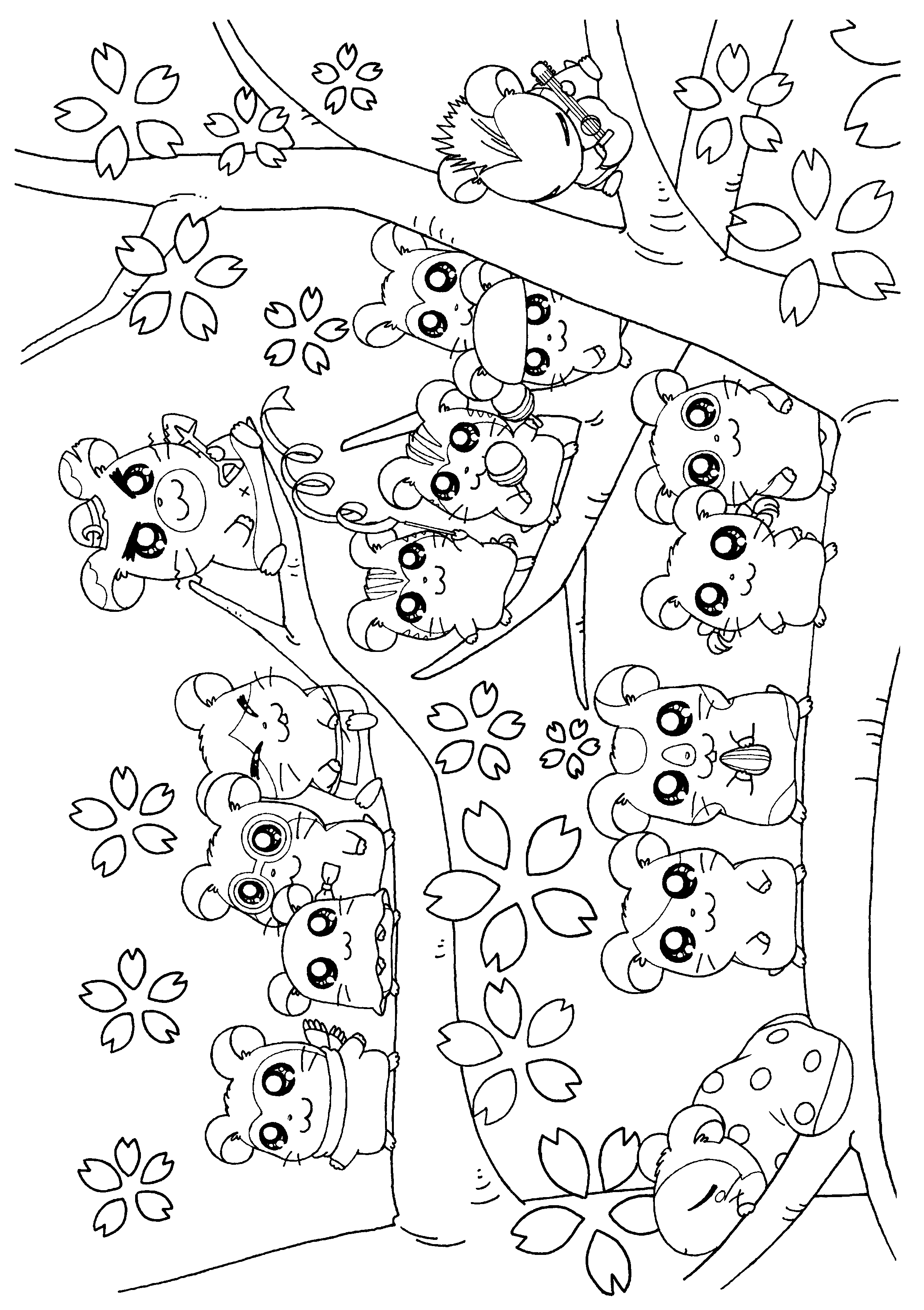 Hamtaro coloring pages